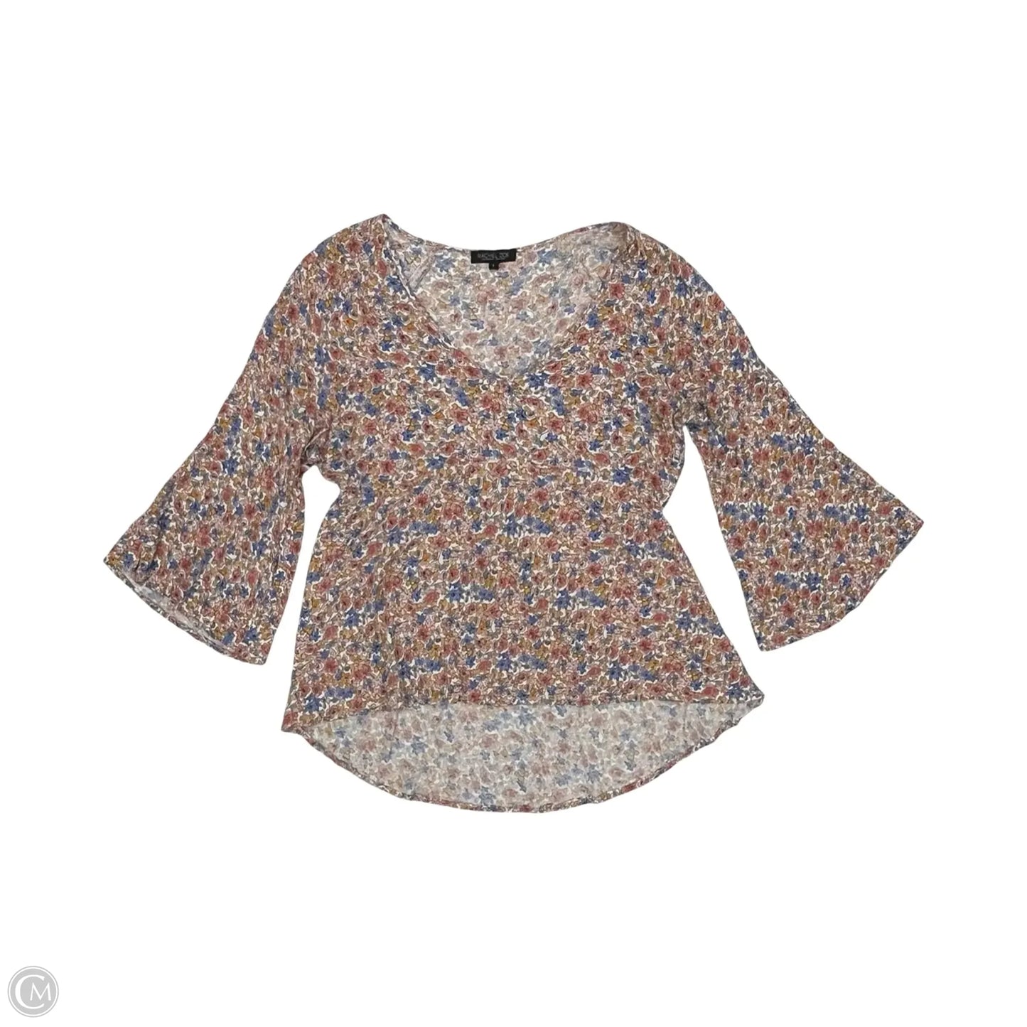 Top 3/4 Sleeve By Rachel Zoe In Floral Print, Size: L
