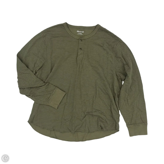 Top Long Sleeve By Madewell In Black & Green, Size: Xxl