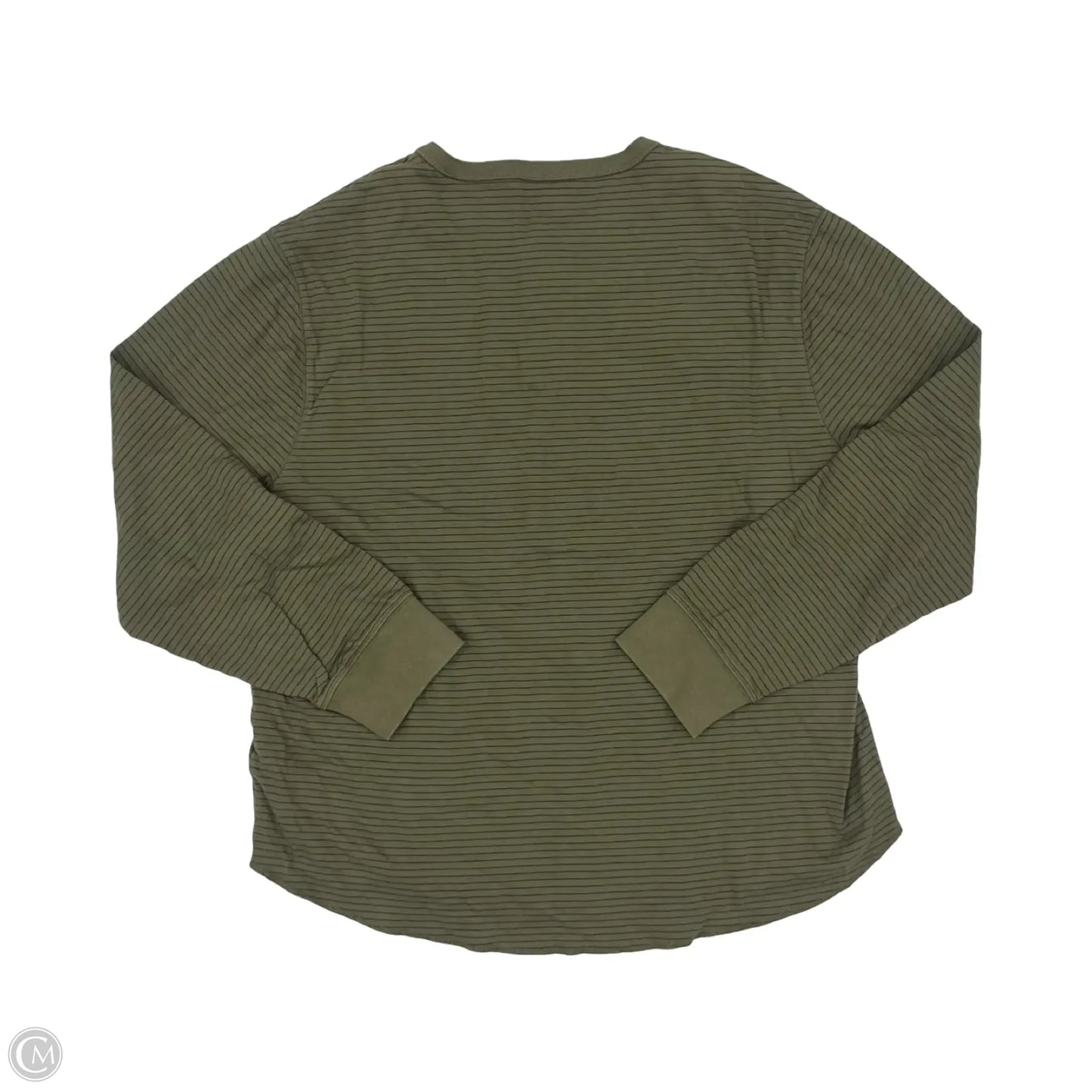 Top Long Sleeve By Madewell In Black & Green, Size: Xxl