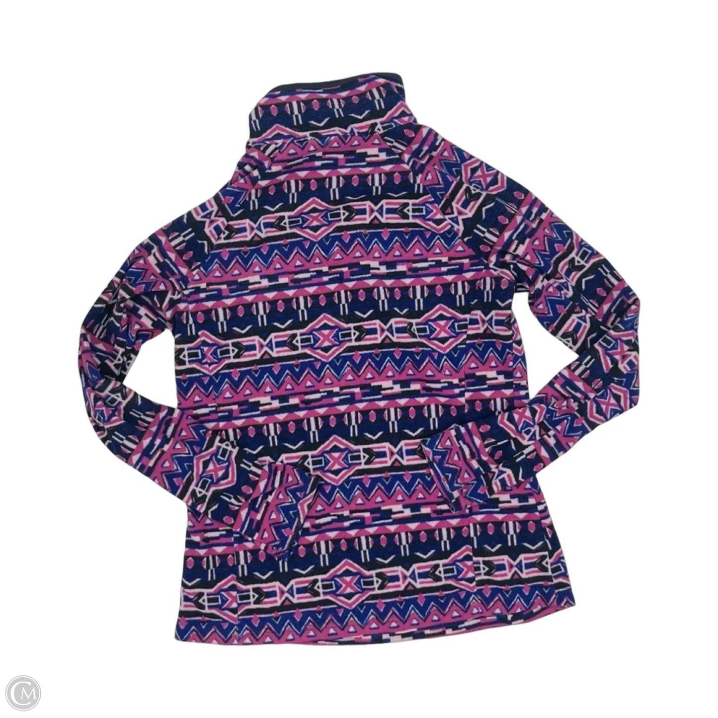 Jacket Fleece By Columbia In Blue & Pink, Size: M