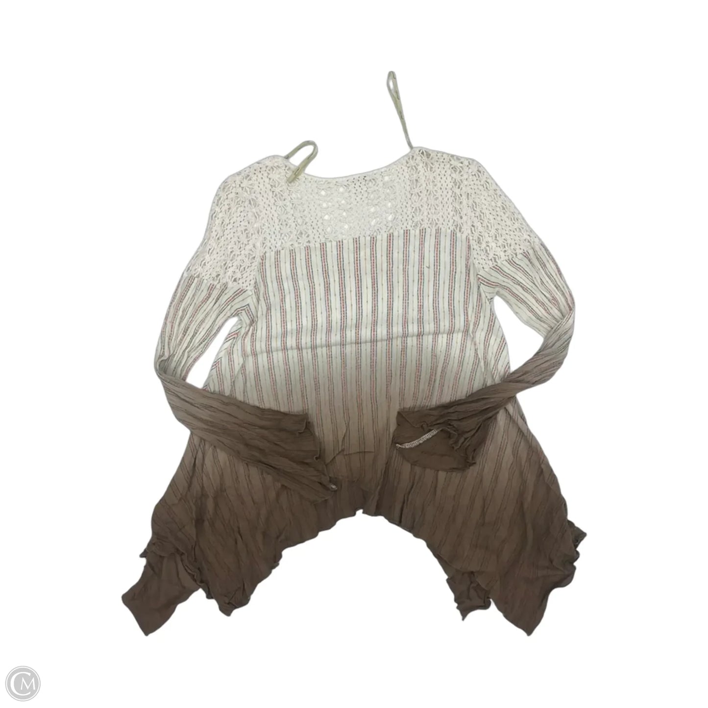 Top Long Sleeve By Gimmicks In White, Size: S