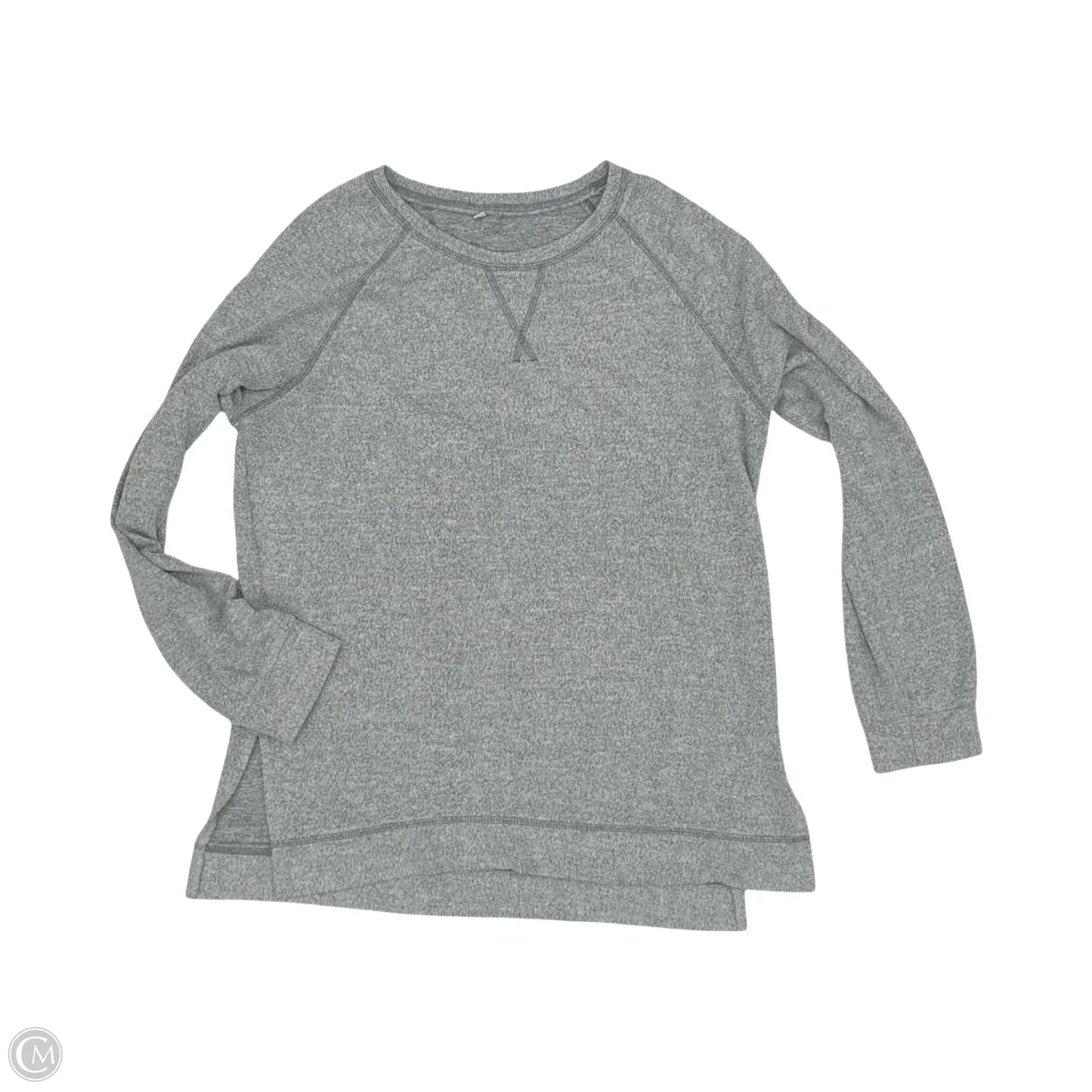 Top Long Sleeve By Cme In Grey, Size: L