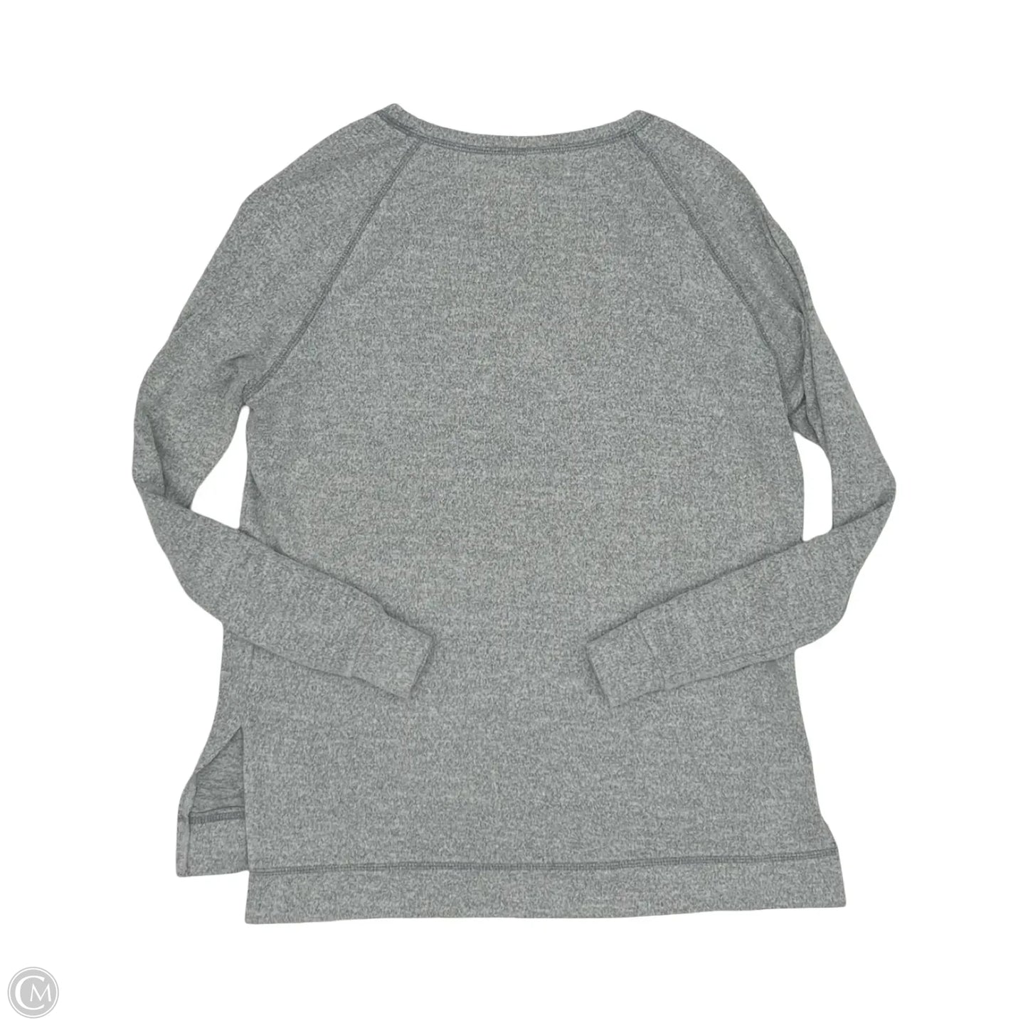 Top Long Sleeve By Cme In Grey, Size: L
