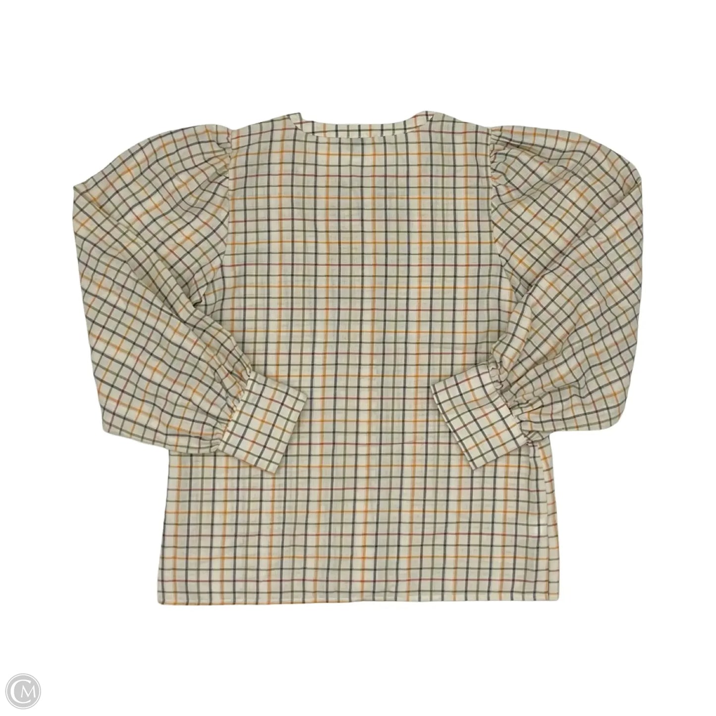 Blouse Long Sleeve By Loft In Tan, Size: Xs
