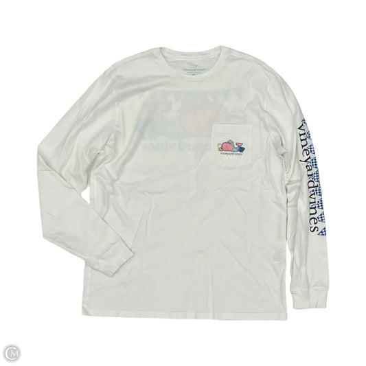 Top Long Sleeve By Vineyard Vines In White, Size: M