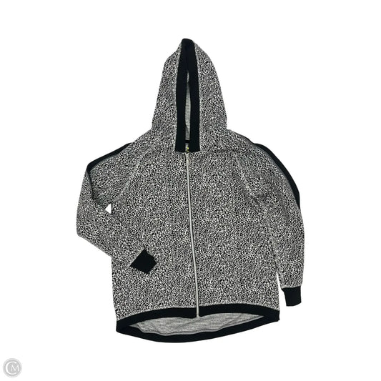 Sweatshirt Hoodie By Clothes Mentor In Black & White, Size: Xl
