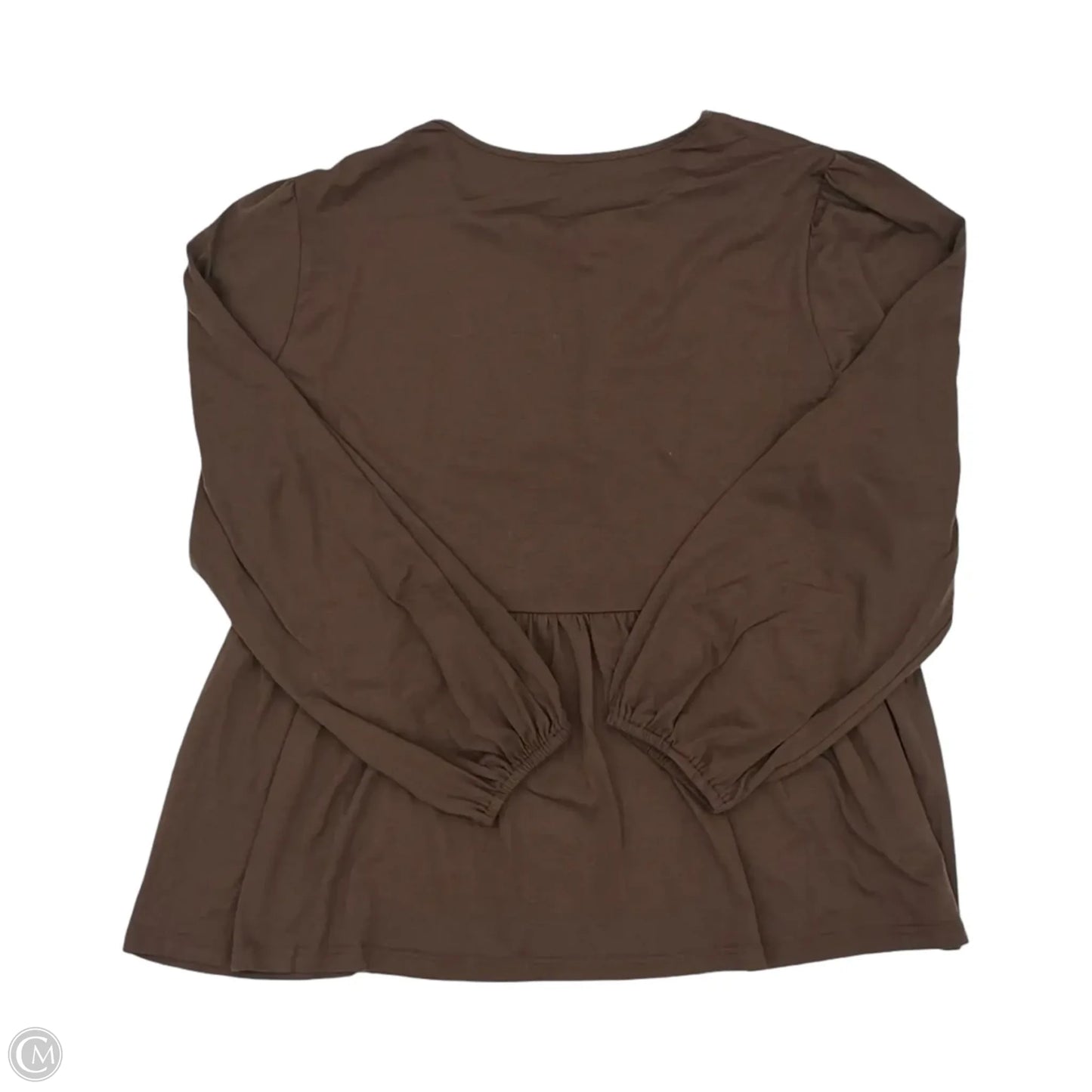 Top Long Sleeve By Cmf In Brown, Size: 3x