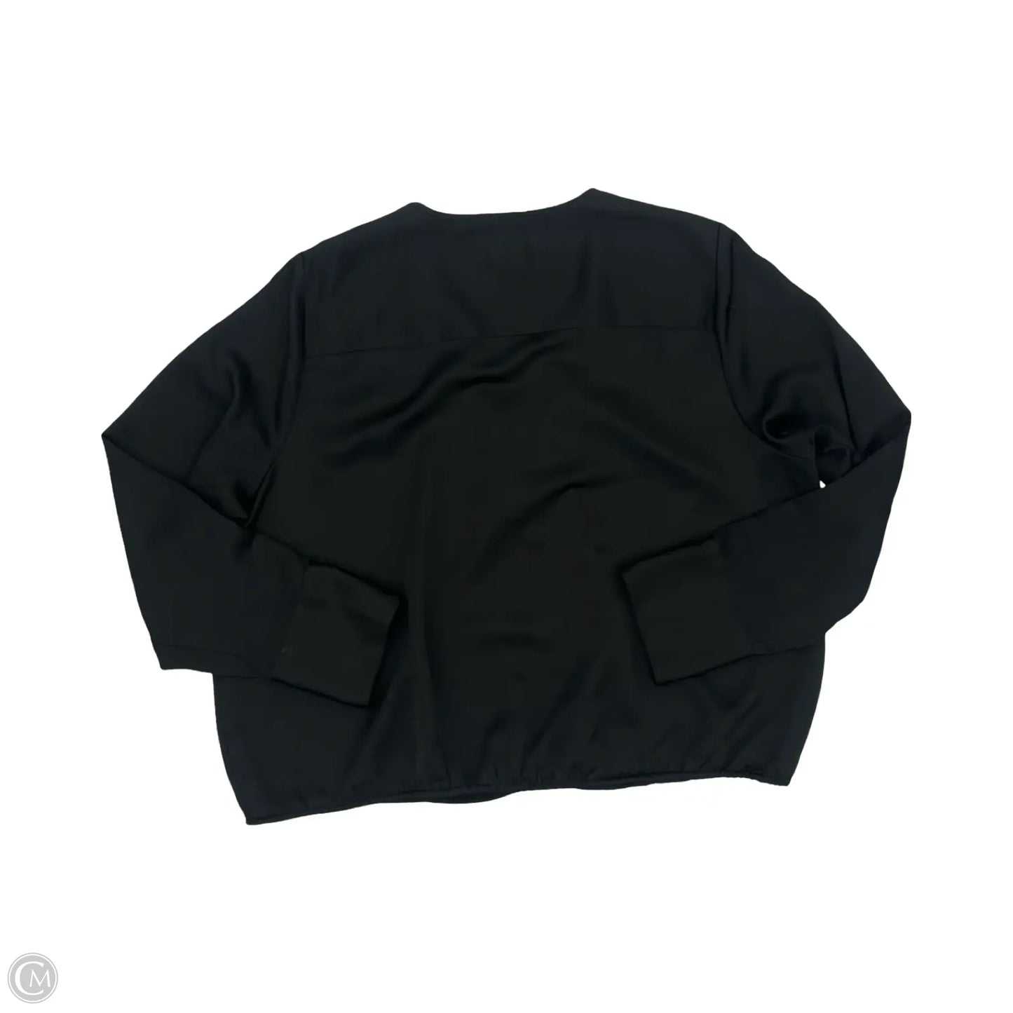 Blouse Long Sleeve By A New Day In Black, Size: Xxl