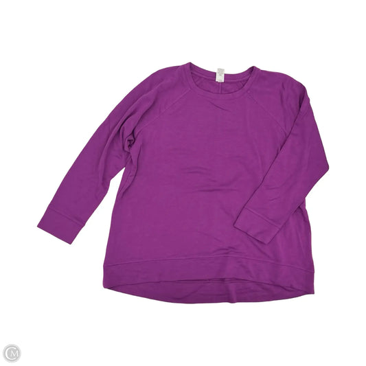 Sweatshirt Crewneck By Livi Active In Purple, Size: 1x