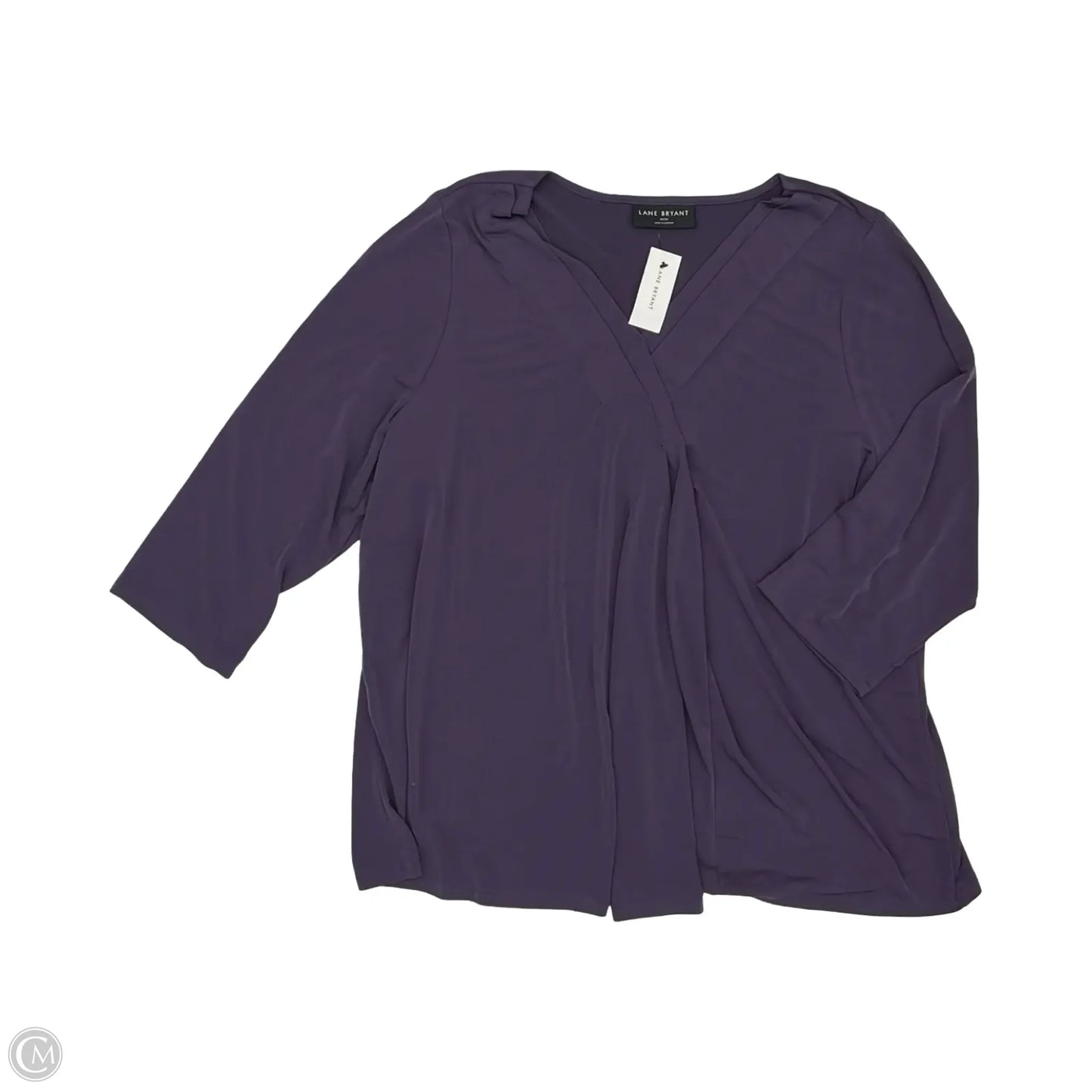 Blouse 3/4 Sleeve By Lane Bryant In Purple, Size: 1x