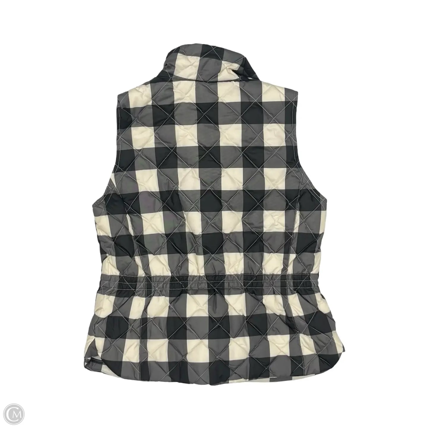 Vest Puffer & Quilted By Talbots In Cream & Grey, Size: S