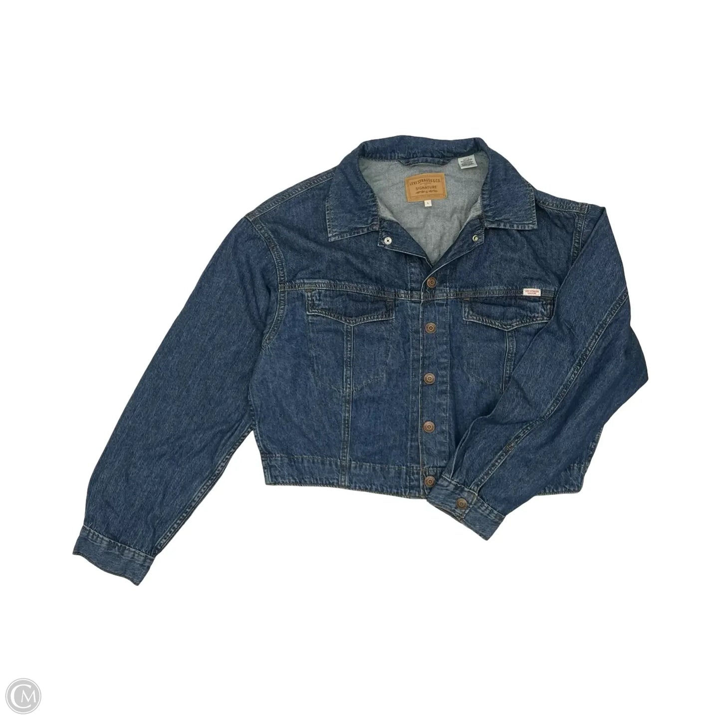 Jacket Denim By Levis In Blue Denim, Size: L