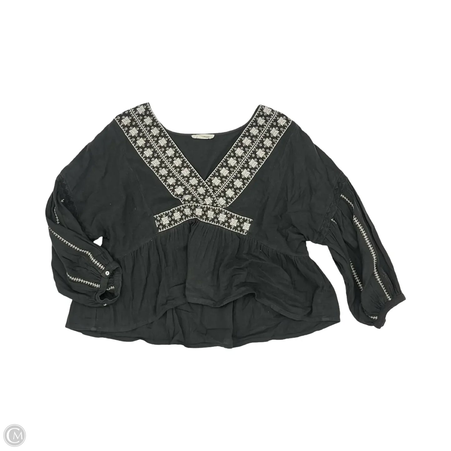 Top Long Sleeve By Lucky Brand In Grey, Size: L