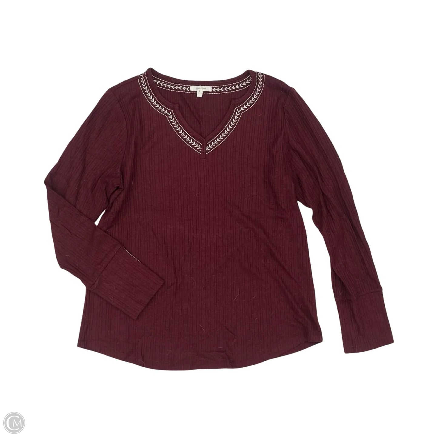 Top Long Sleeve By Maurices In Red, Size: L