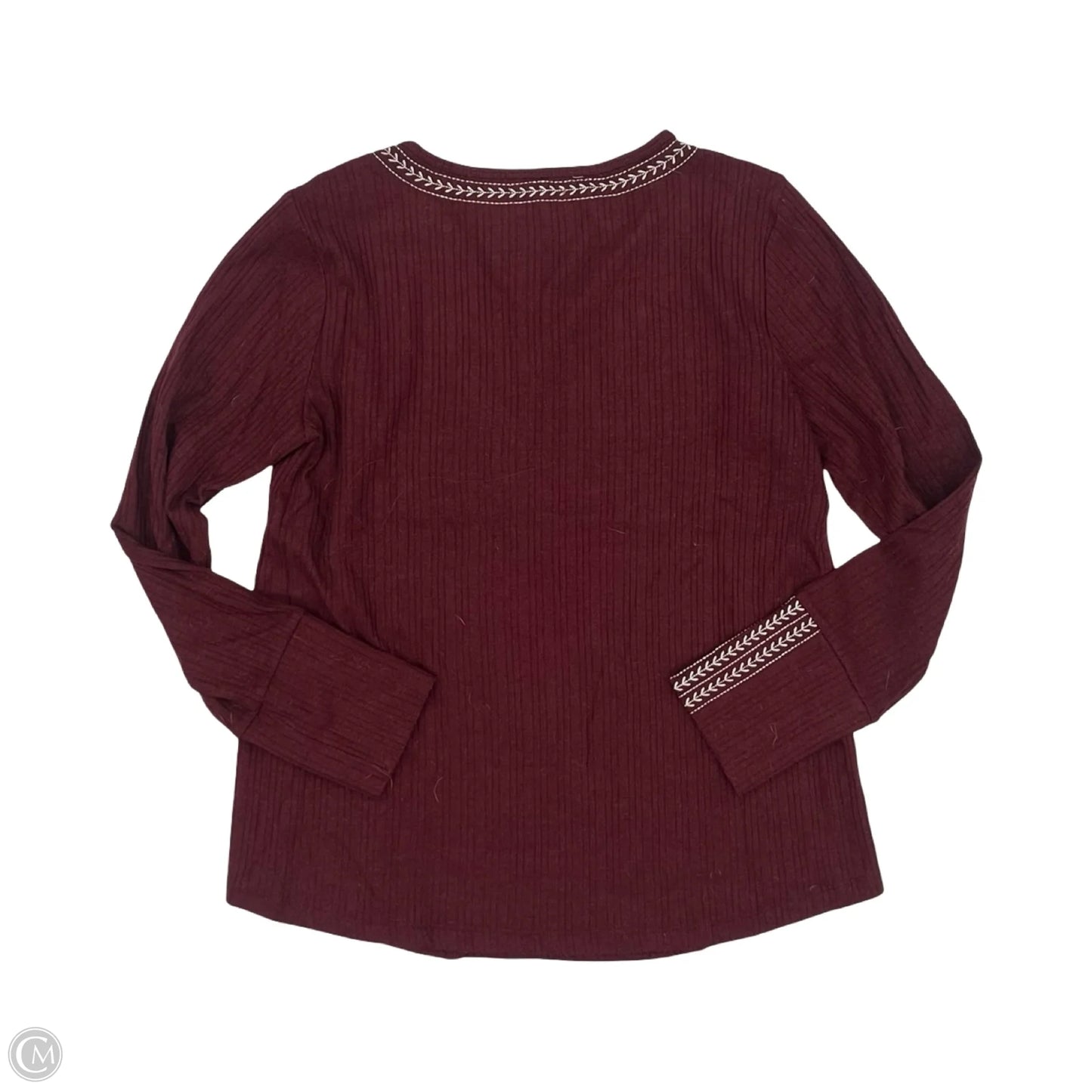 Top Long Sleeve By Maurices In Red, Size: L