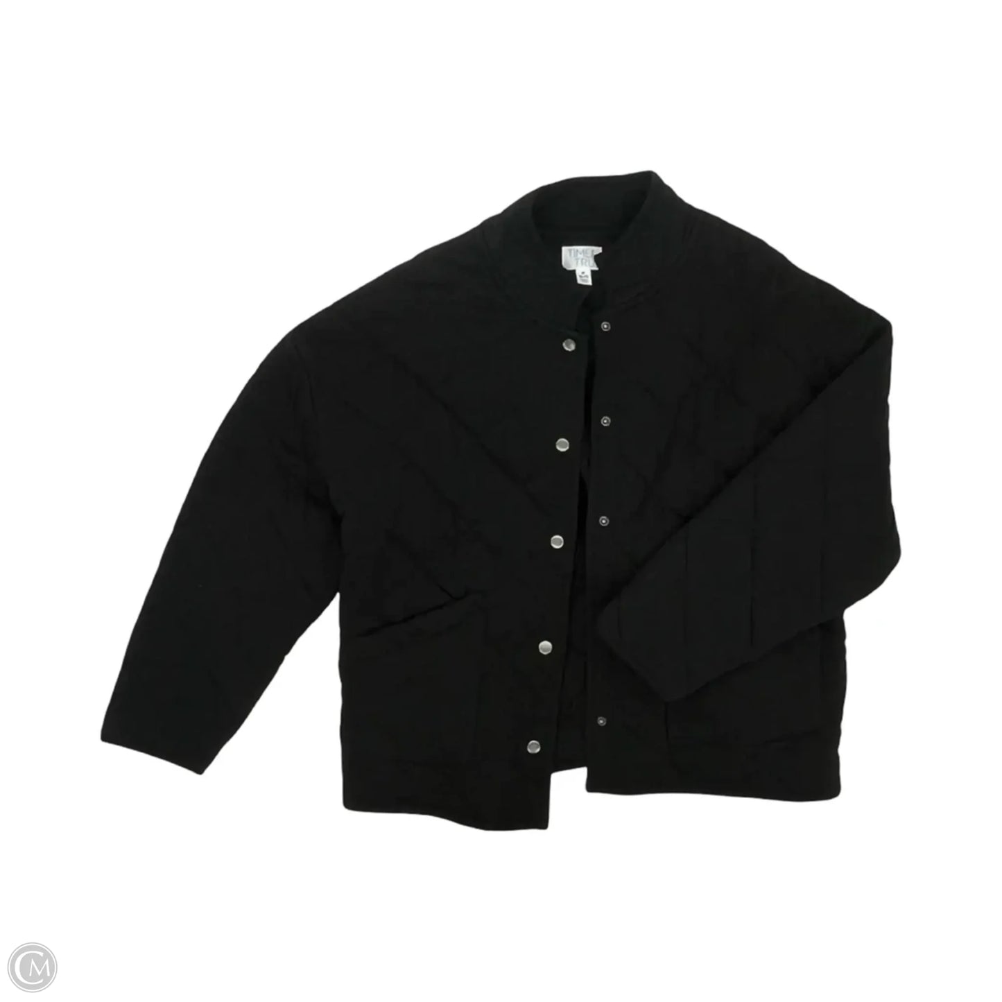Jacket Puffer & Quilted By Time And Tru In Black, Size: M