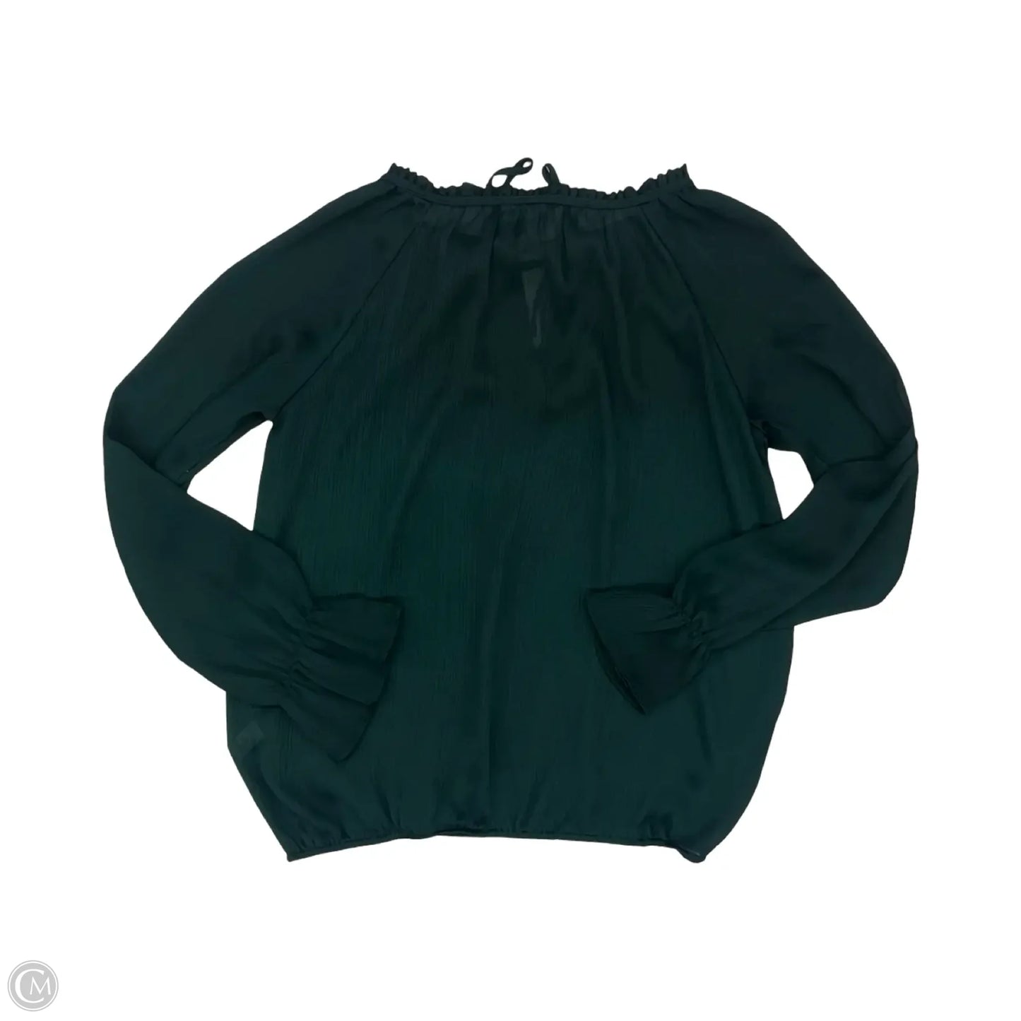 Blouse Long Sleeve By Cato In Green, Size: S