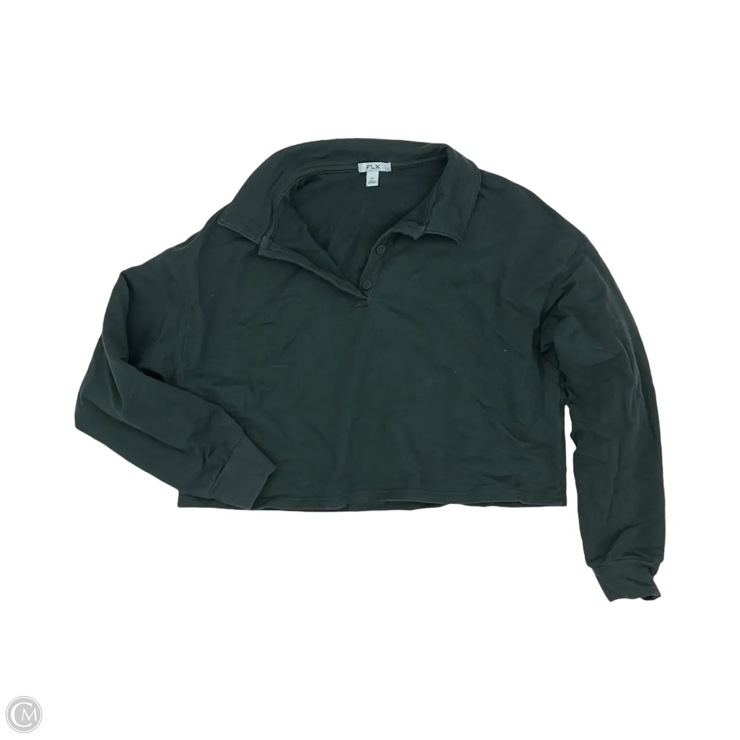 Top Long Sleeve By Flx In Grey, Size: M