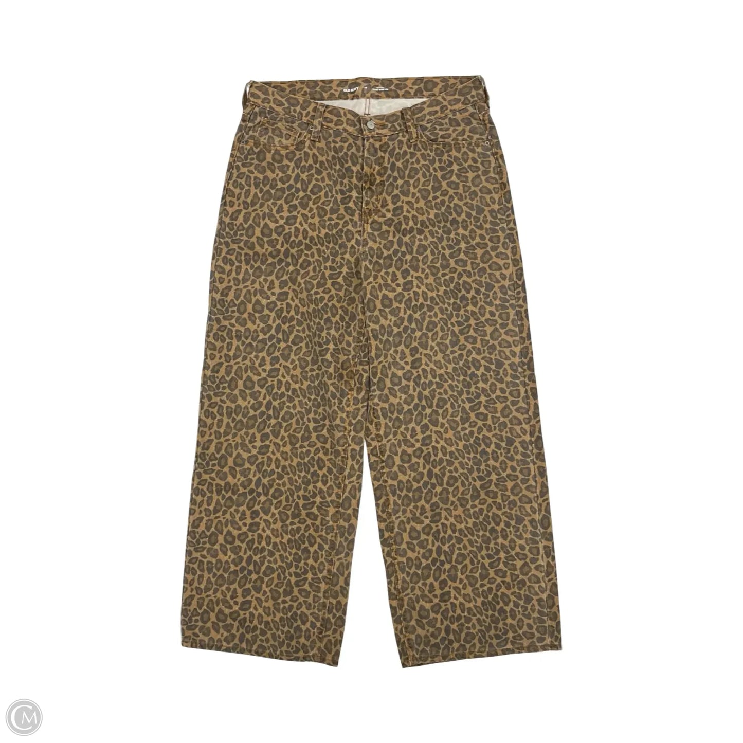 Jeans Wide Leg By Old Navy In Leopard Print, Size: 14