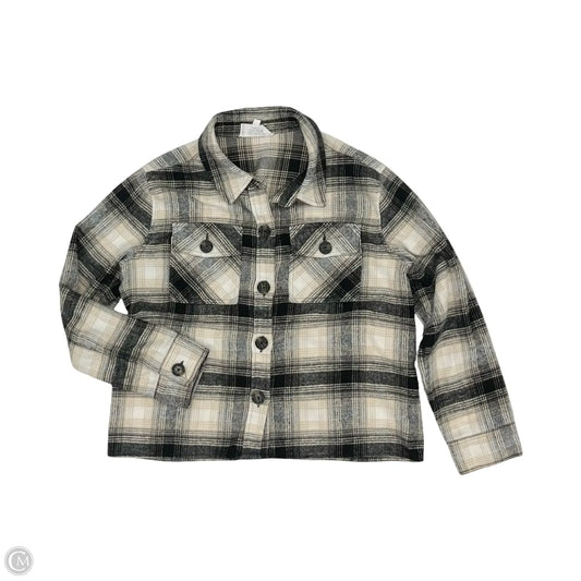 Jacket Shirt By Bb Dakota In Black & Tan, Size: Xxl