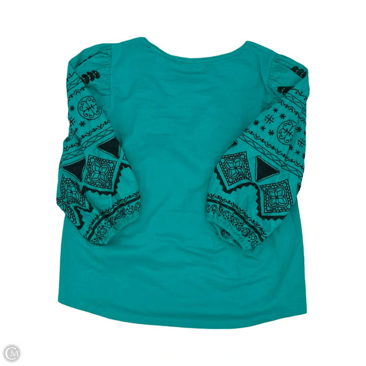 Top Long Sleeve By Chicos In Teal, Size: L