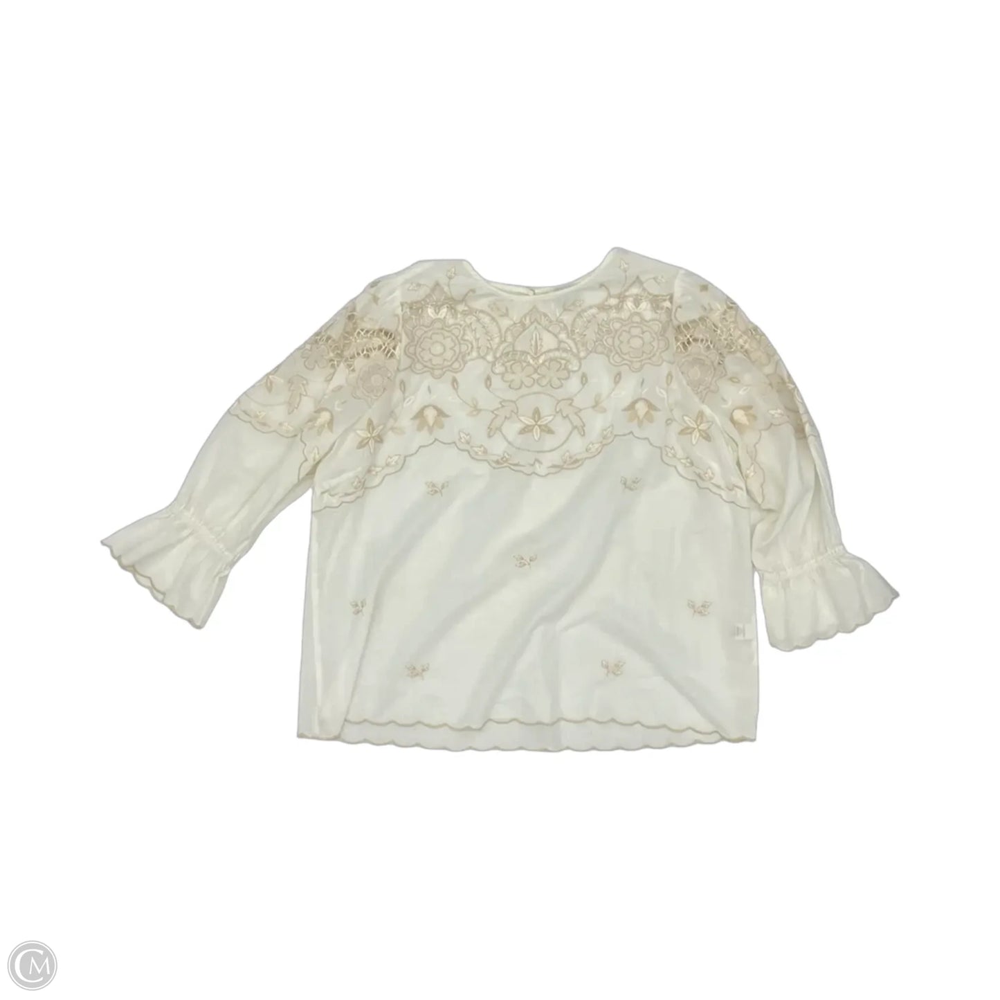 Top Long Sleeve By Sundance In Cream, Size: Xl