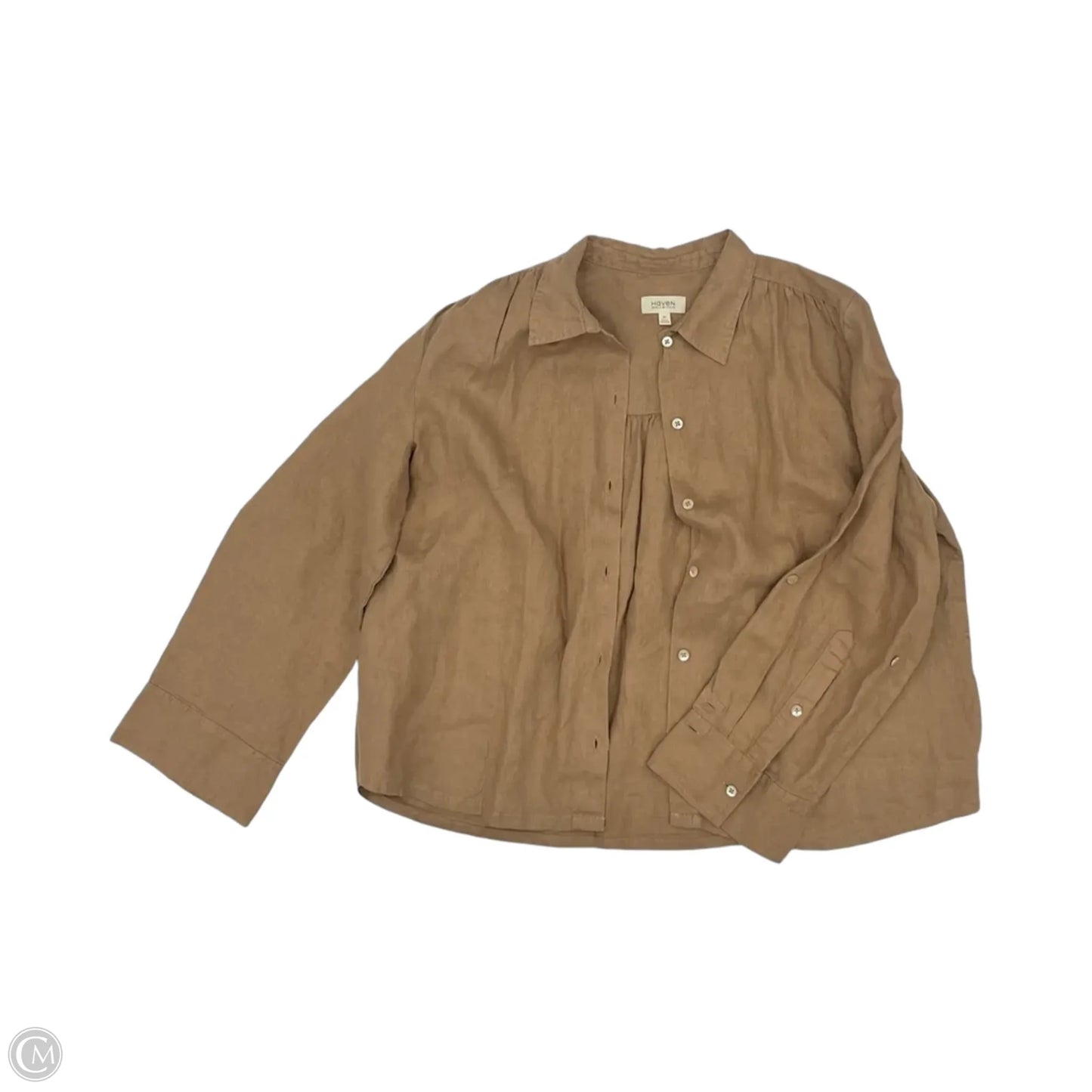 Top Long Sleeve By Haven In Brown, Size: M