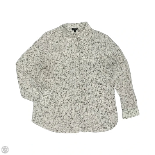 Top Long Sleeve By Talbots In Black & White, Size: L