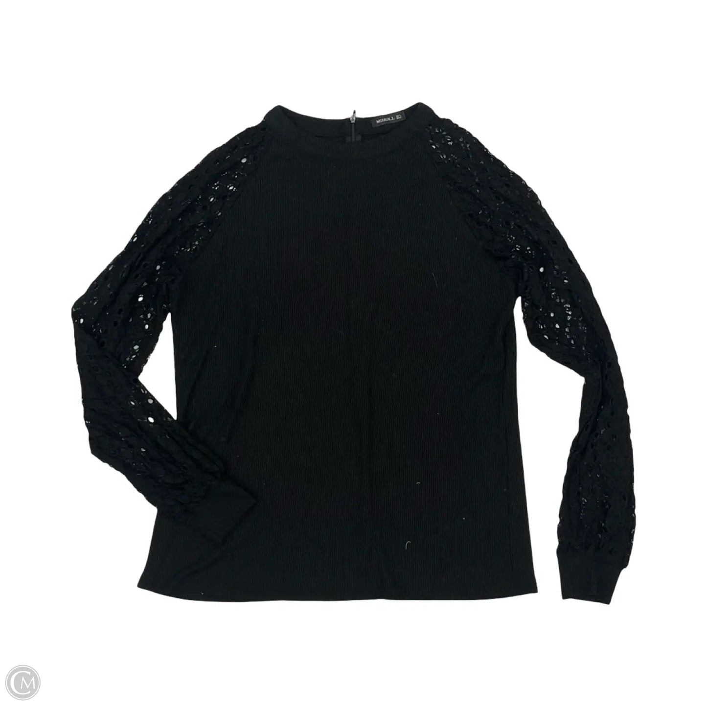 Top Long Sleeve By Miholl In Black, Size: Xl