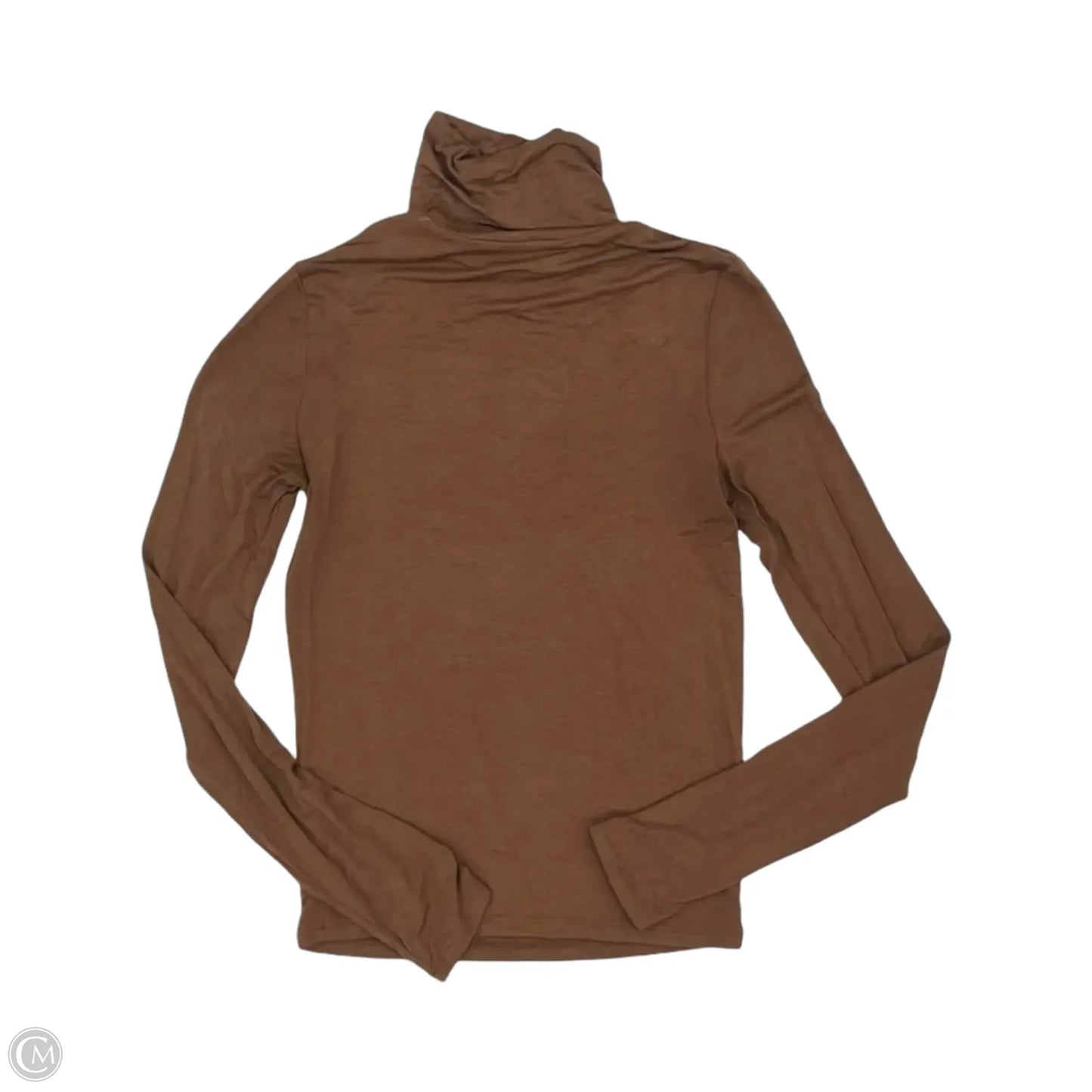 Top Long Sleeve Basic By Double Zero In Brown, Size: S