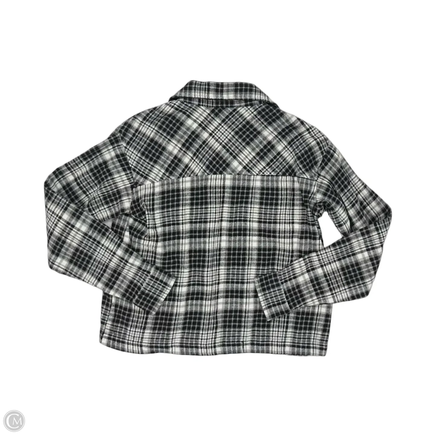 Jacket Shirt By Beachlunchlounge In Black & White, Size: Xs