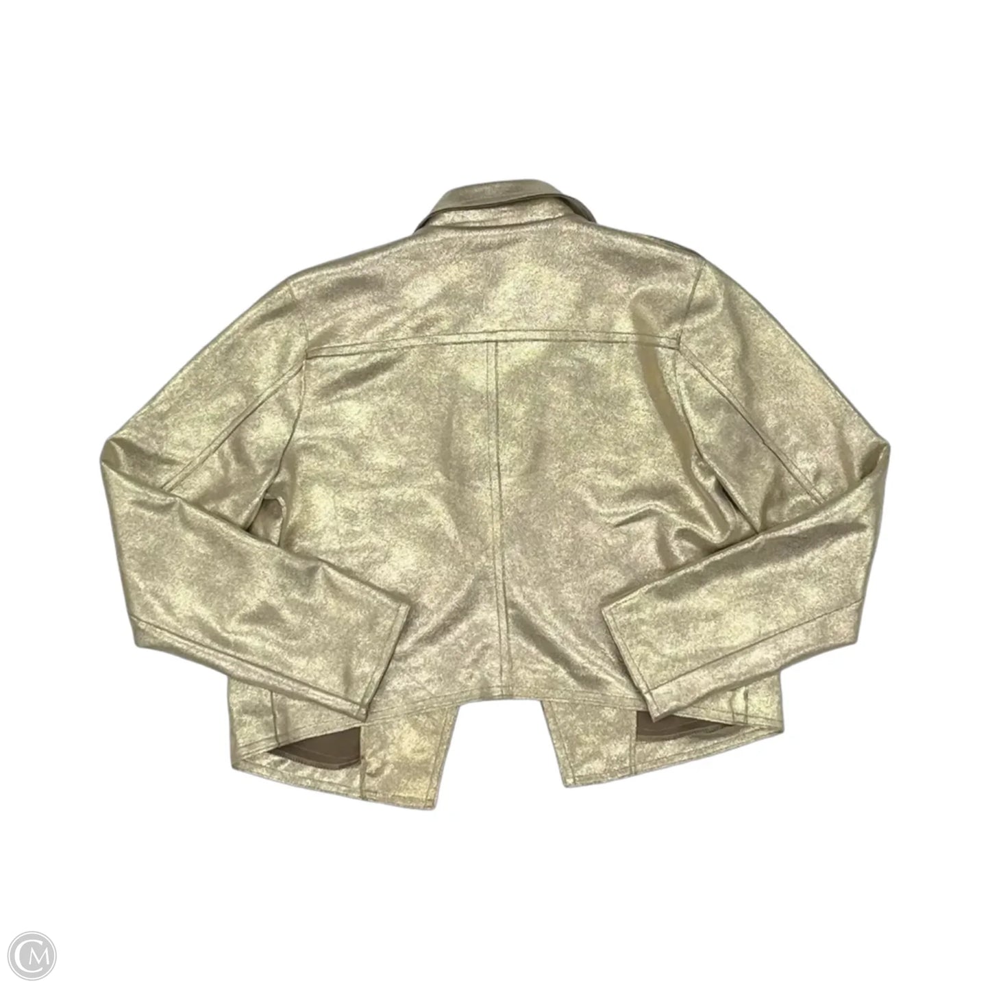 Jacket Moto By Cato In Gold, Size: S