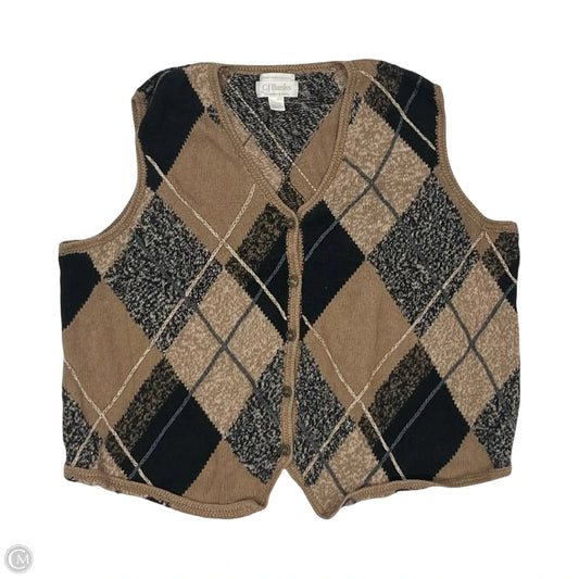 Vest Sweater By Cj Banks In Black & Brown, Size: 2x