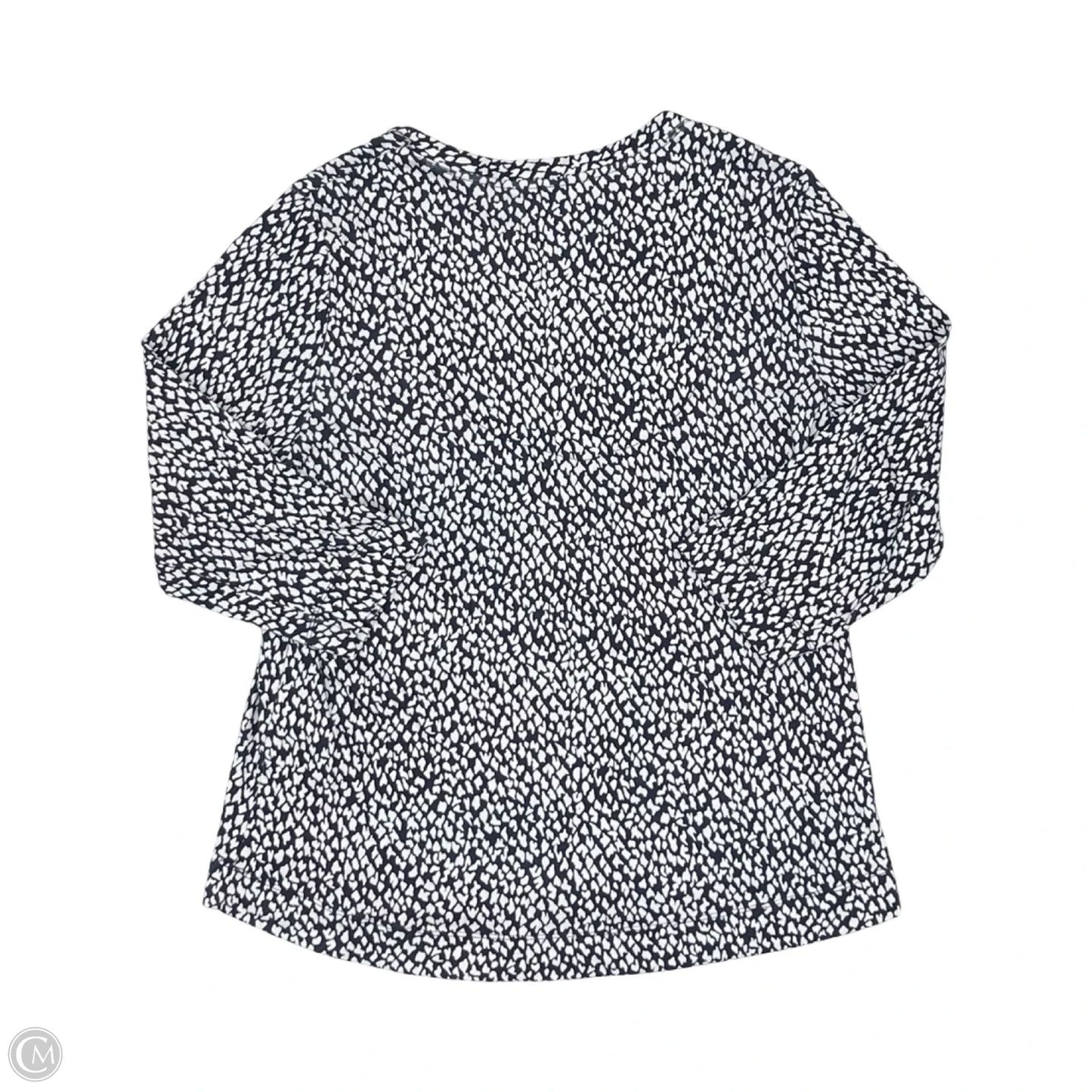 Blouse Long Sleeve By Max Studio In Black & White, Size: S
