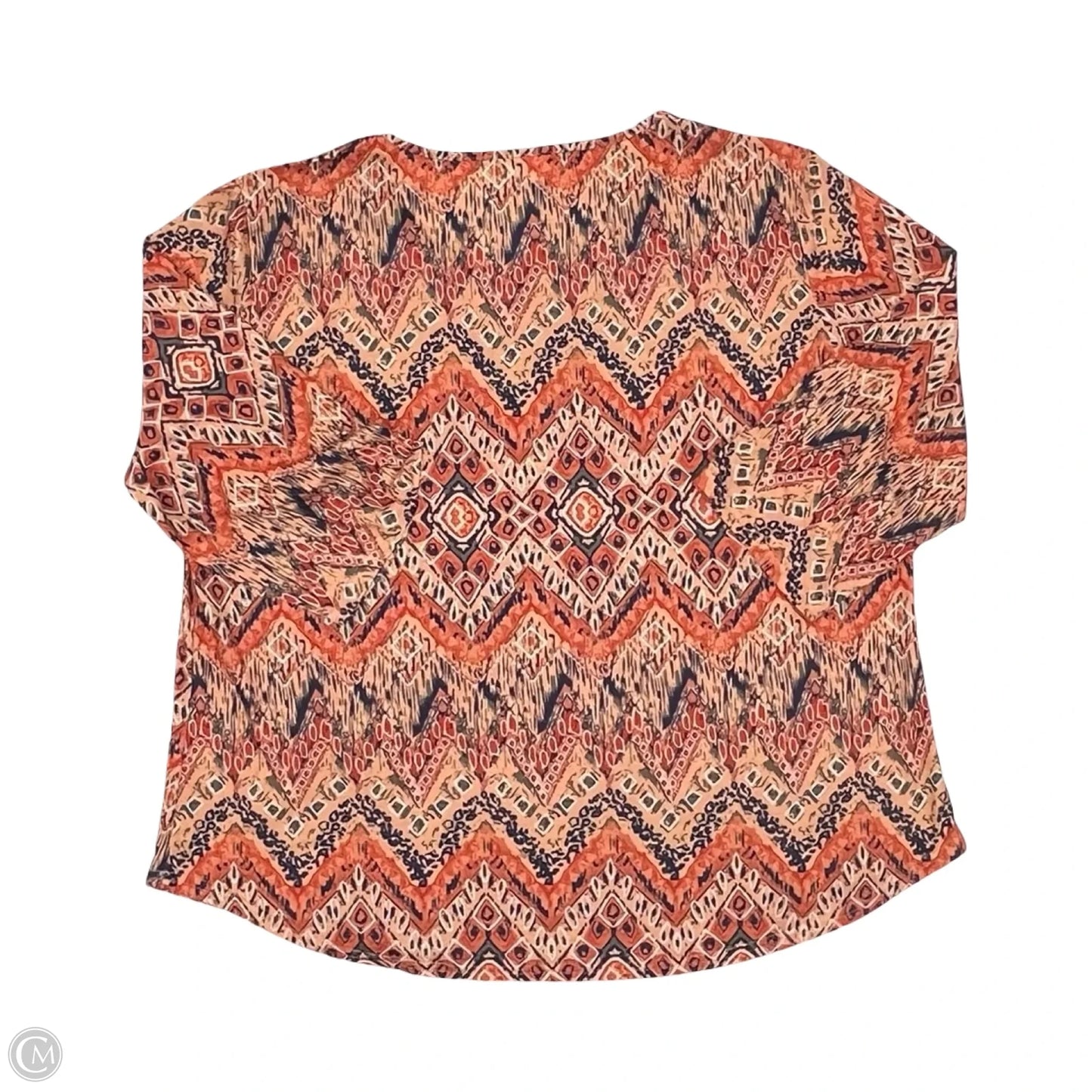 Top Long Sleeve By Clothes Mentor In Orange, Size: Xxl