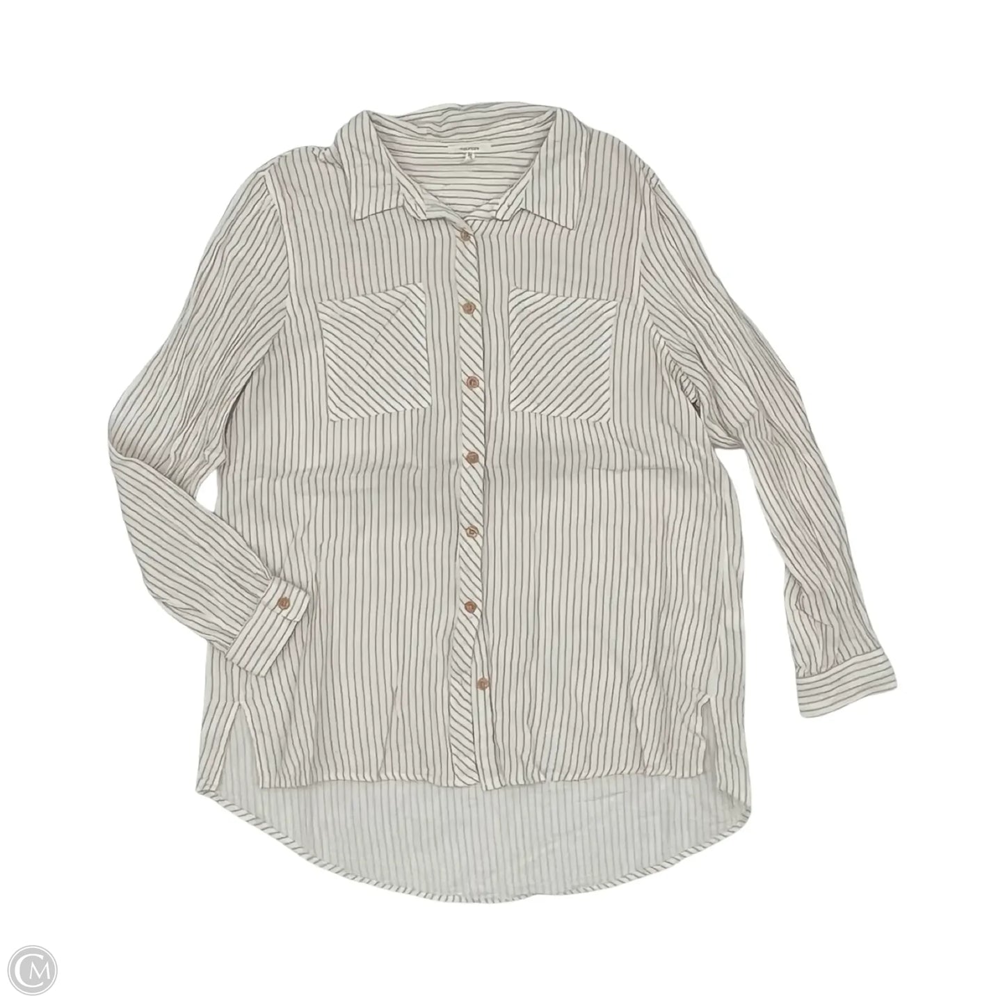 Top Long Sleeve By Maurices In Cream, Size: Xl
