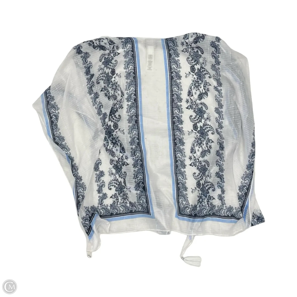 Shawl By Chicos In Blue & White, Size: Os