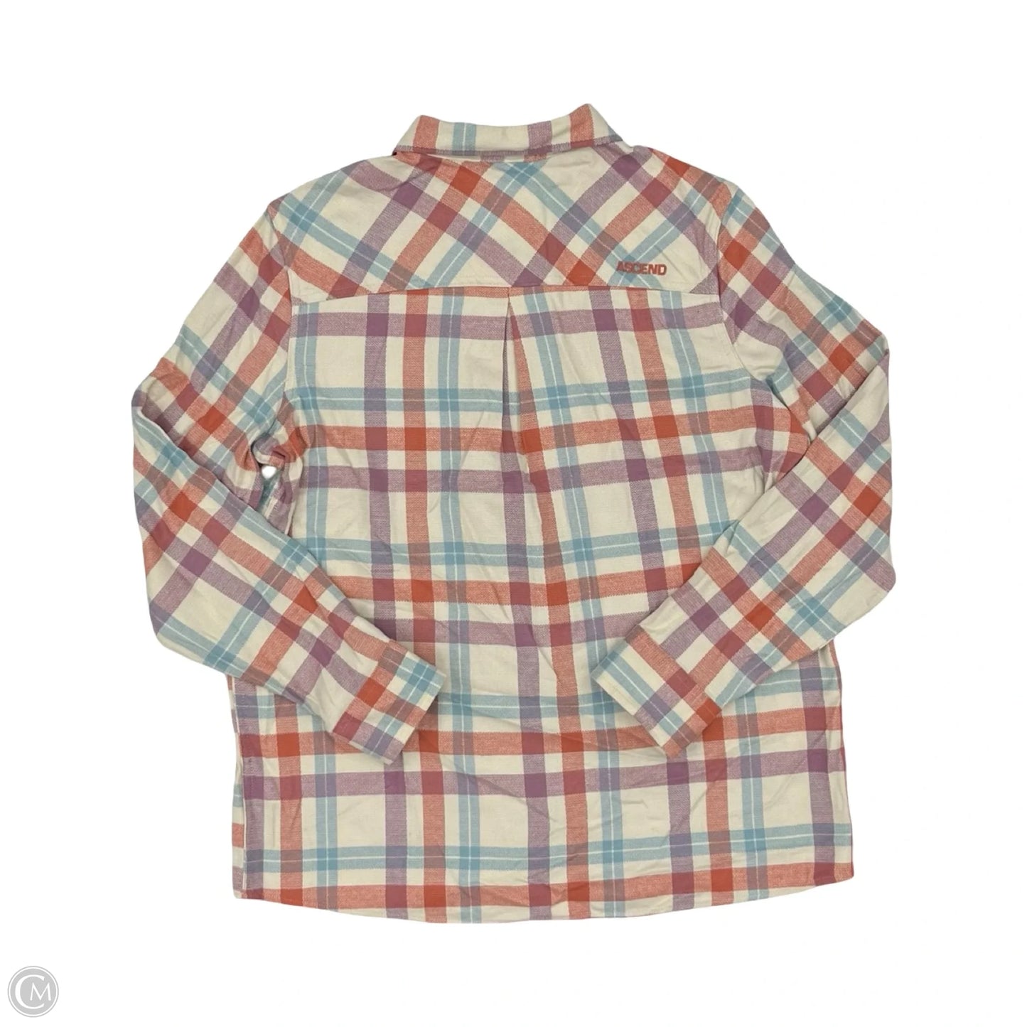 Top Long Sleeve By Clothes Mentor In Cream & Purple, Size: M