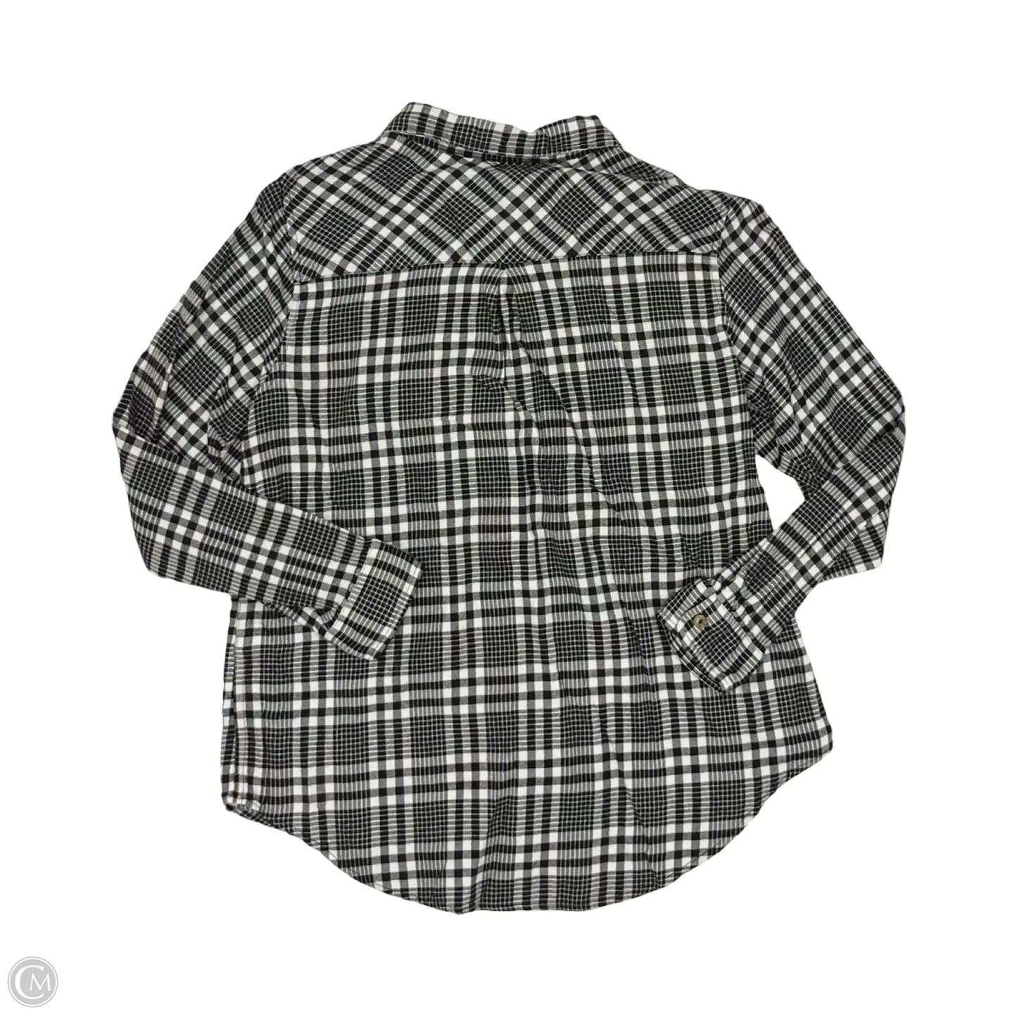 Top Long Sleeve By Christopher And Banks In Black & White, Size: Lp