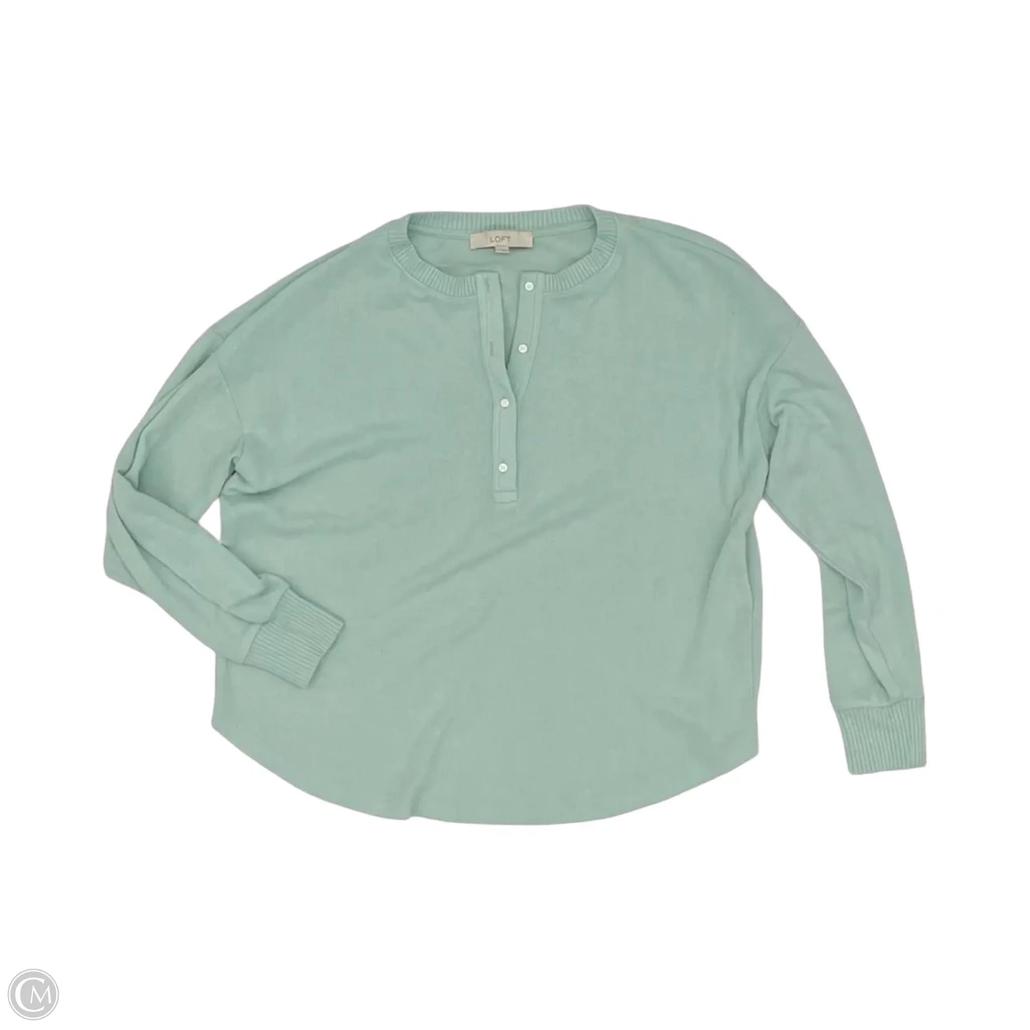 Top Long Sleeve By Loft In Green, Size: M