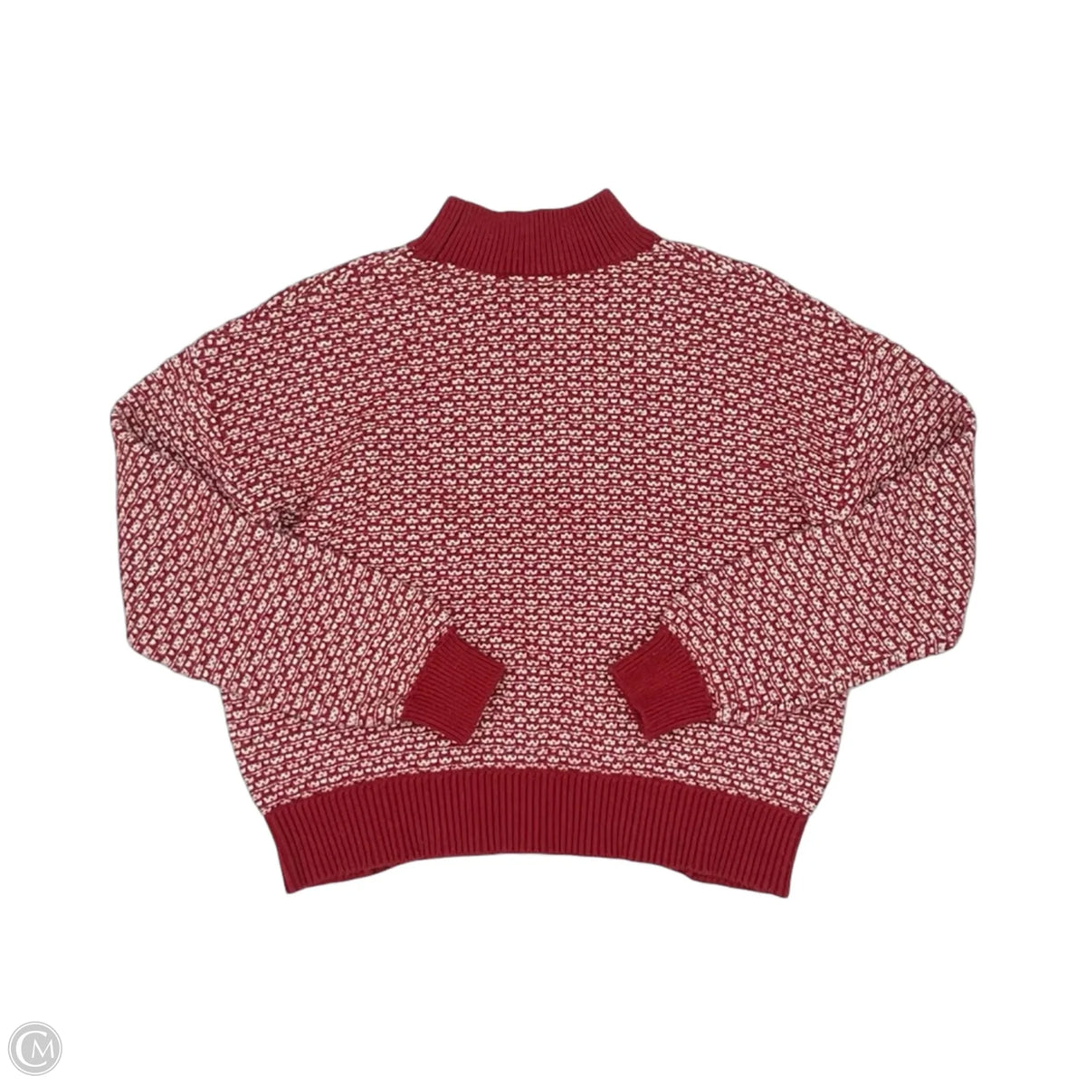 Sweater By Loft In Red & White, Size: M