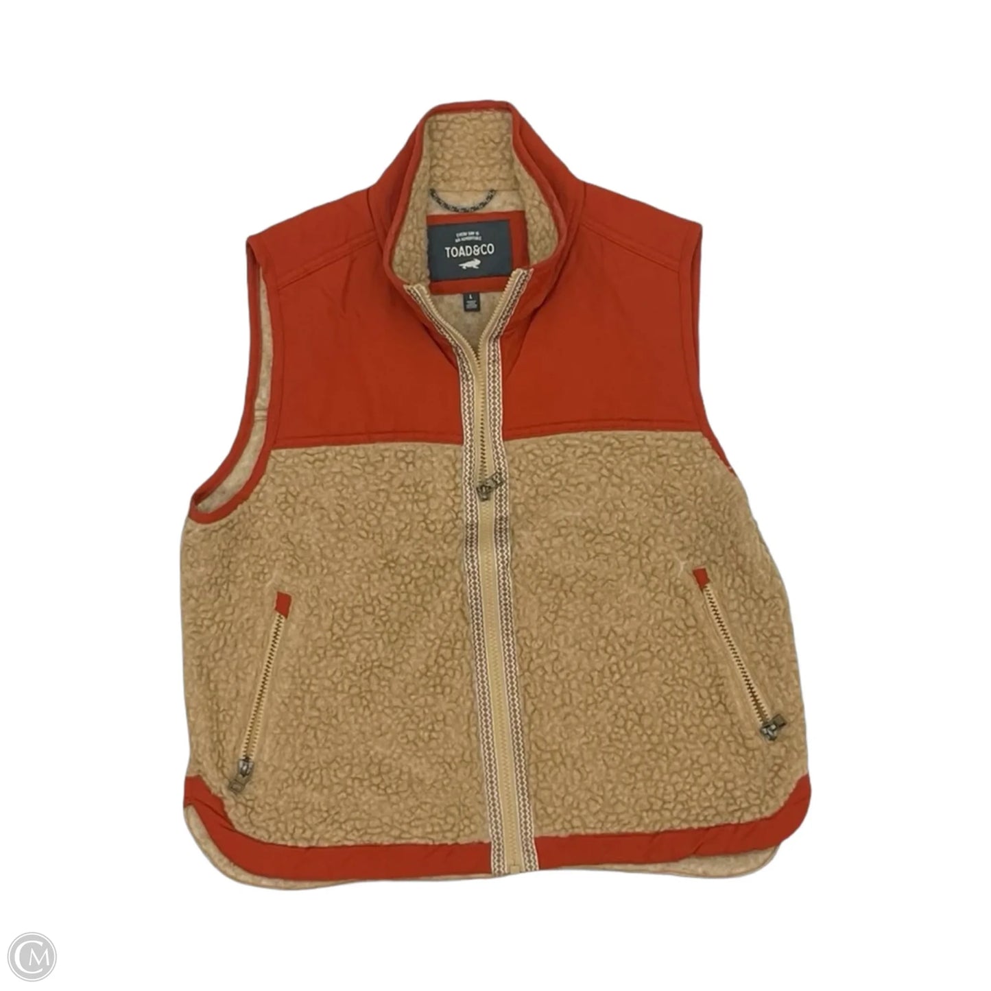 Vest Faux Fur & Sherpa By Toad & Co In Tan, Size: L