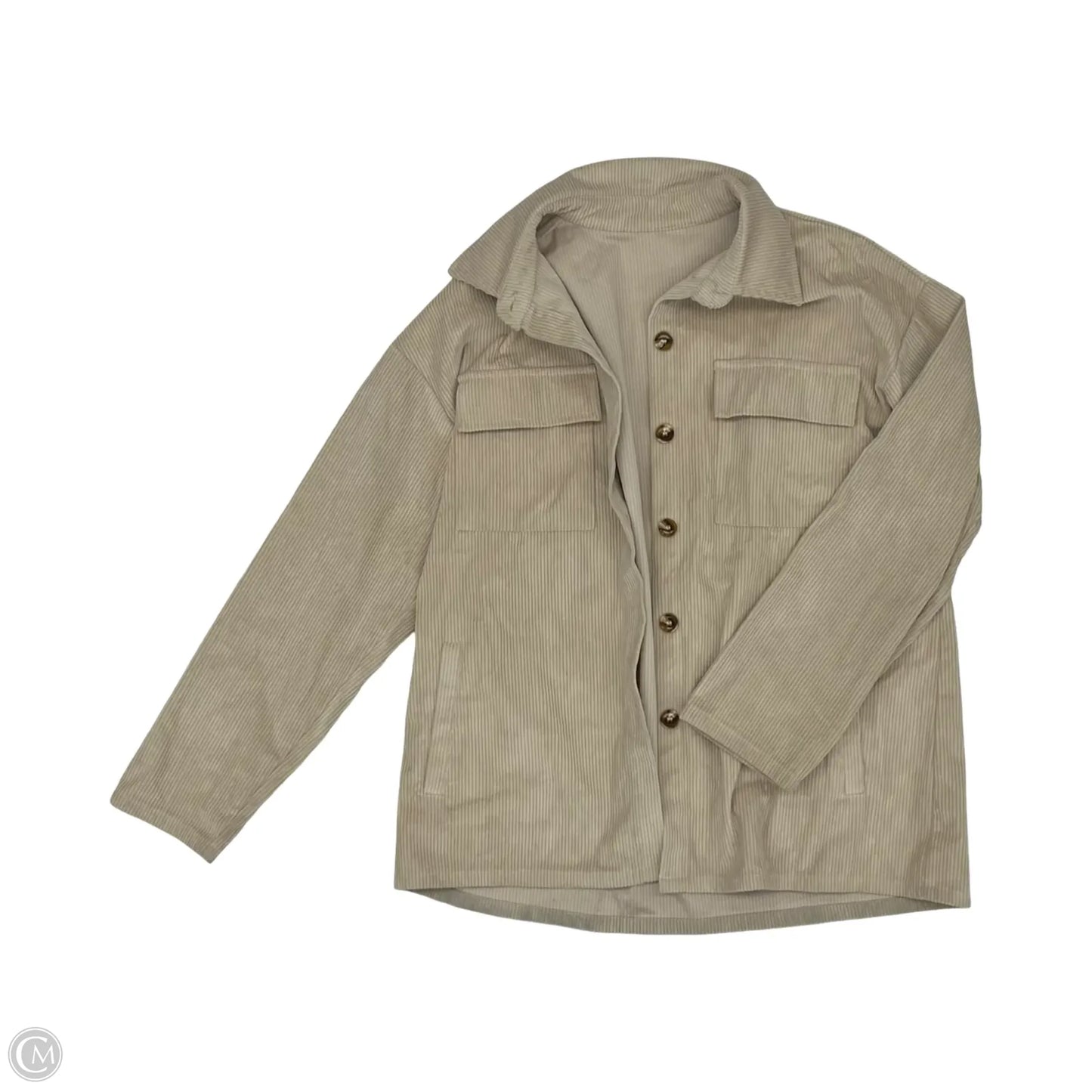 Jacket Shirt By Cmf In Tan, Size: M