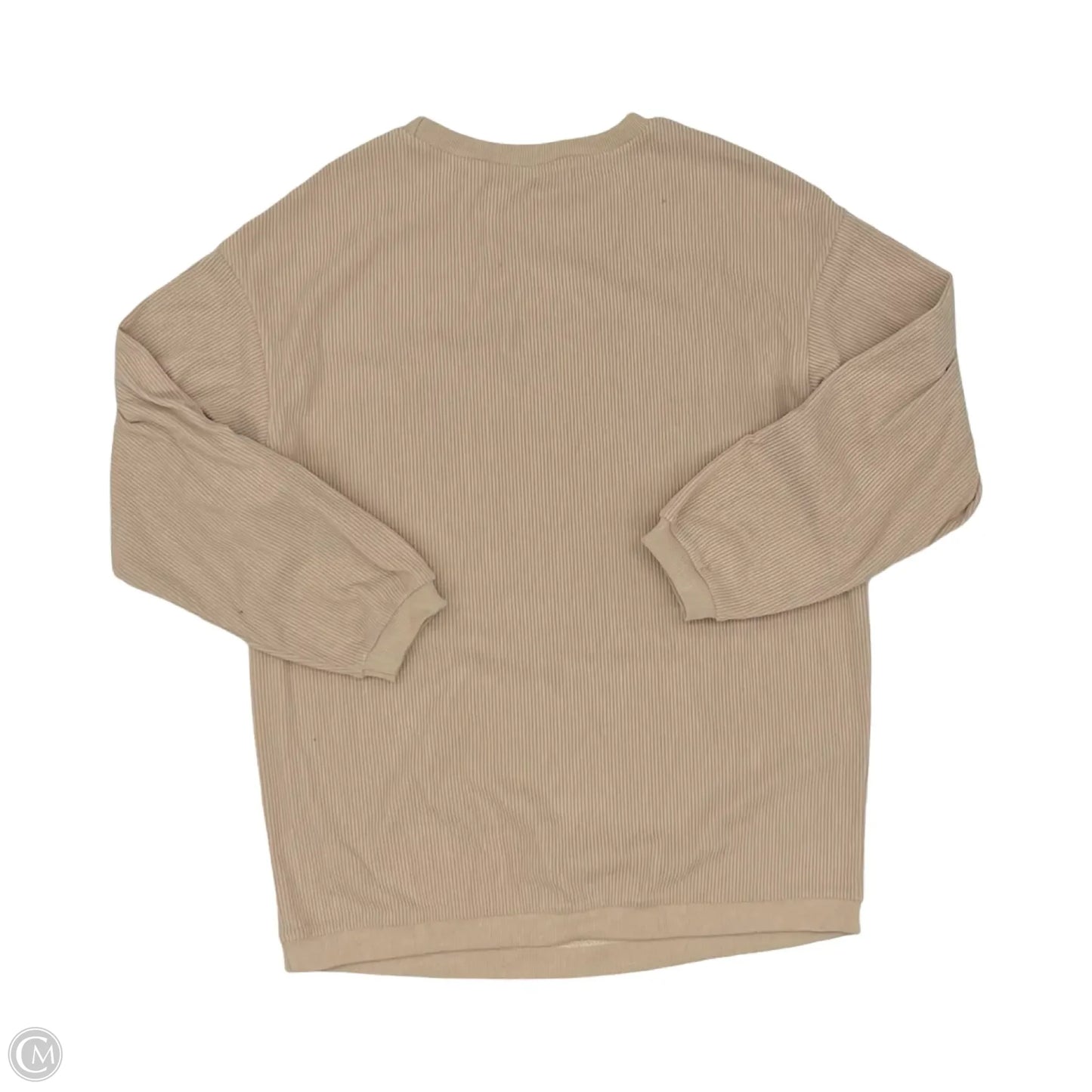 Top Long Sleeve By Cmf In Tan, Size: S