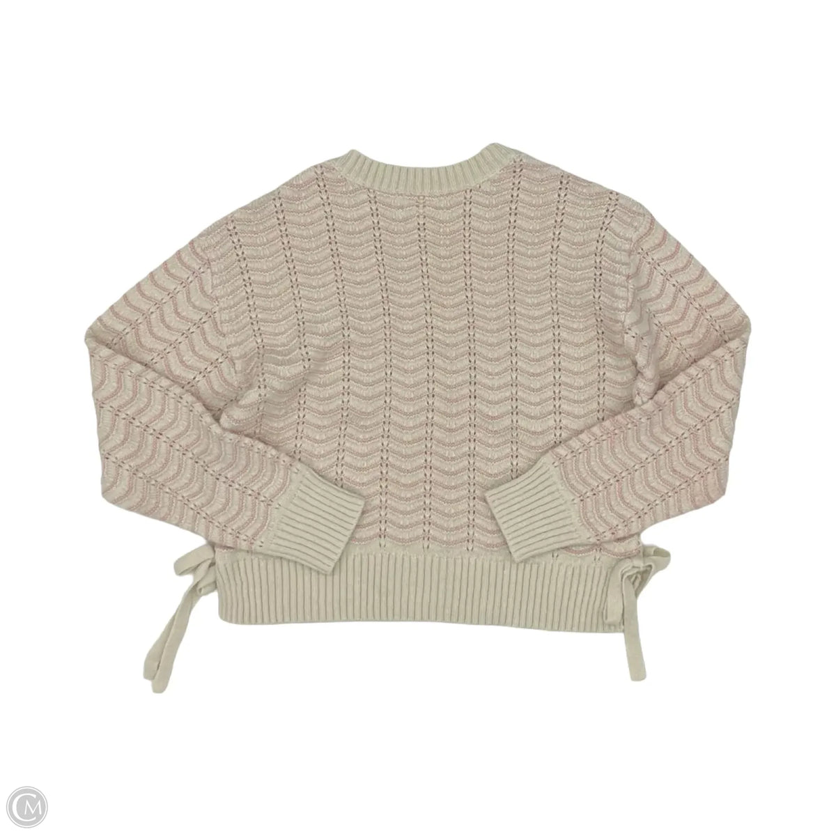 Sweater By Thread And Supply In Cream & Pink, Size: L