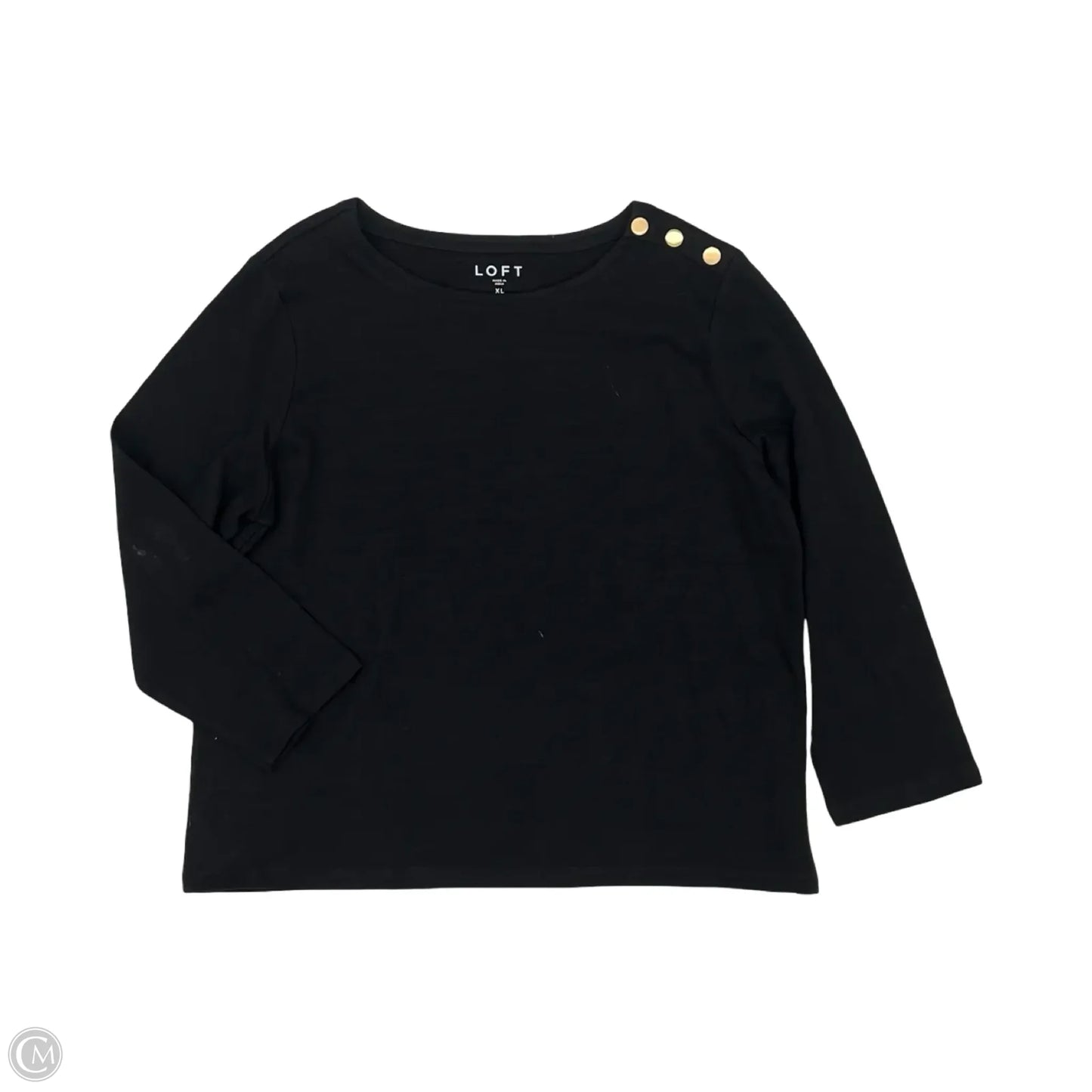 Top Long Sleeve By Loft In Black, Size: Xl