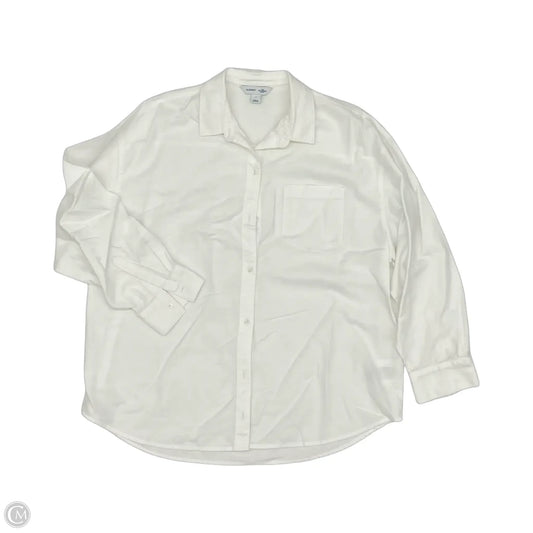 Top Long Sleeve By Old Navy In White, Size: M