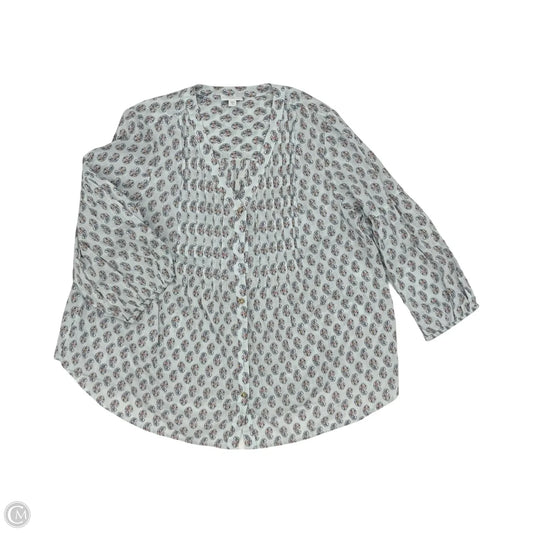 Blouse Long Sleeve By J. Jill In Blue, Size: Xl