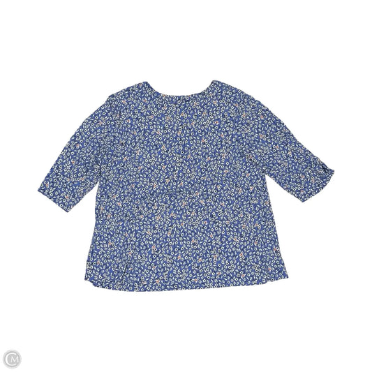 Top 3/4 Sleeve By J. Jill In Blue, Size: Xl