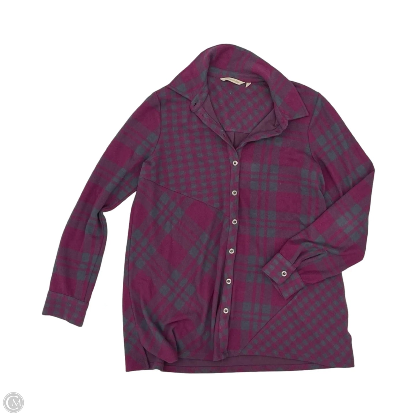 Top Long Sleeve By Soft Surroundings In Green & Purple, Size: M